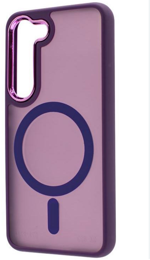 for samsung galaxy s24 plus case, matte magnetic phone case with 1 screen protector, support for magsafe, translucent frosted slim shockproof protective cover for samsung galaxy s24 plus, deep purple