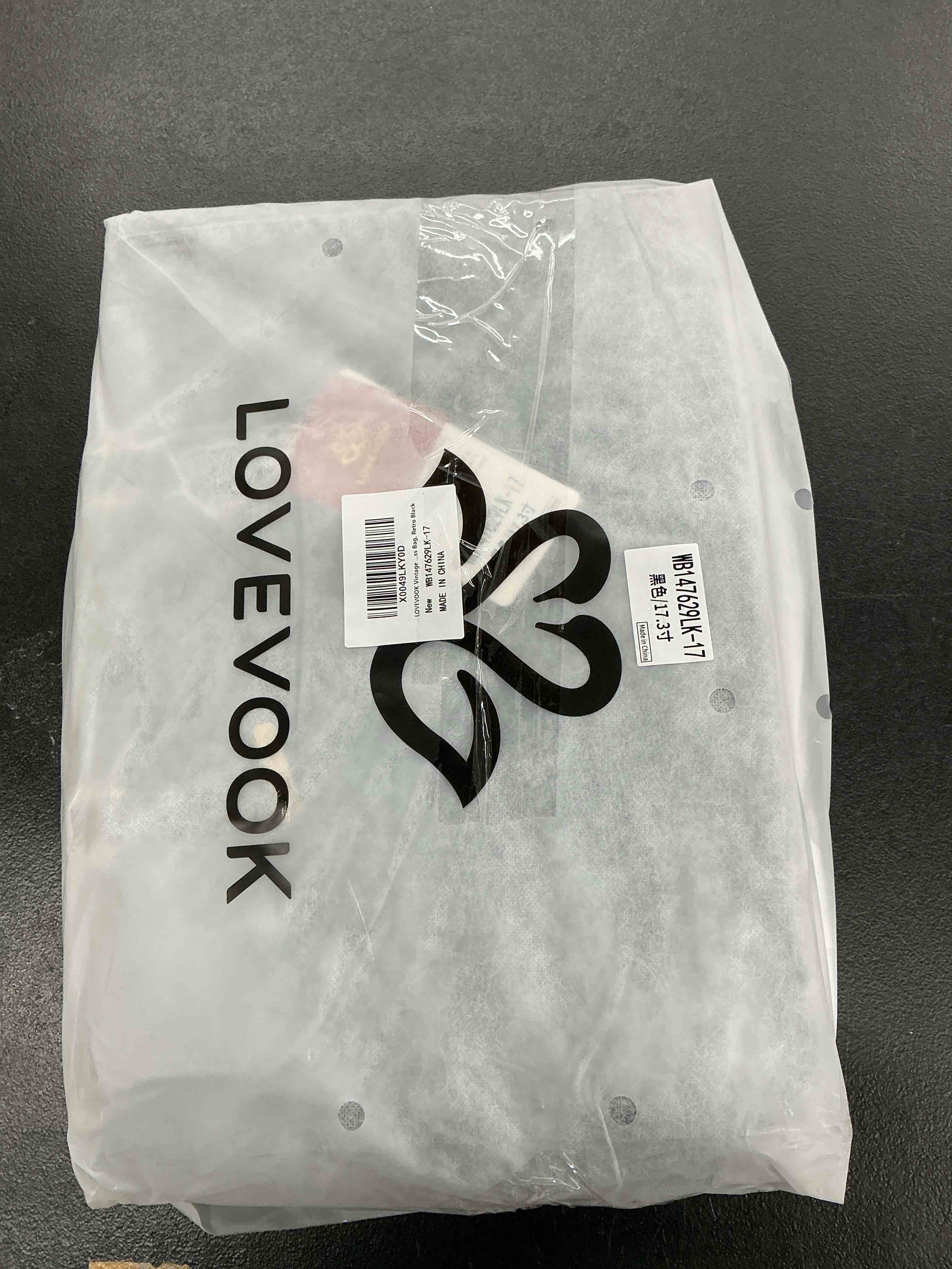 Condition photo showing Good Condition for lovevook vintage leather work tote - 17.3 inch laptop bag for women, waterproof business bag, retro black 17.3 inch retro black-laptop bag