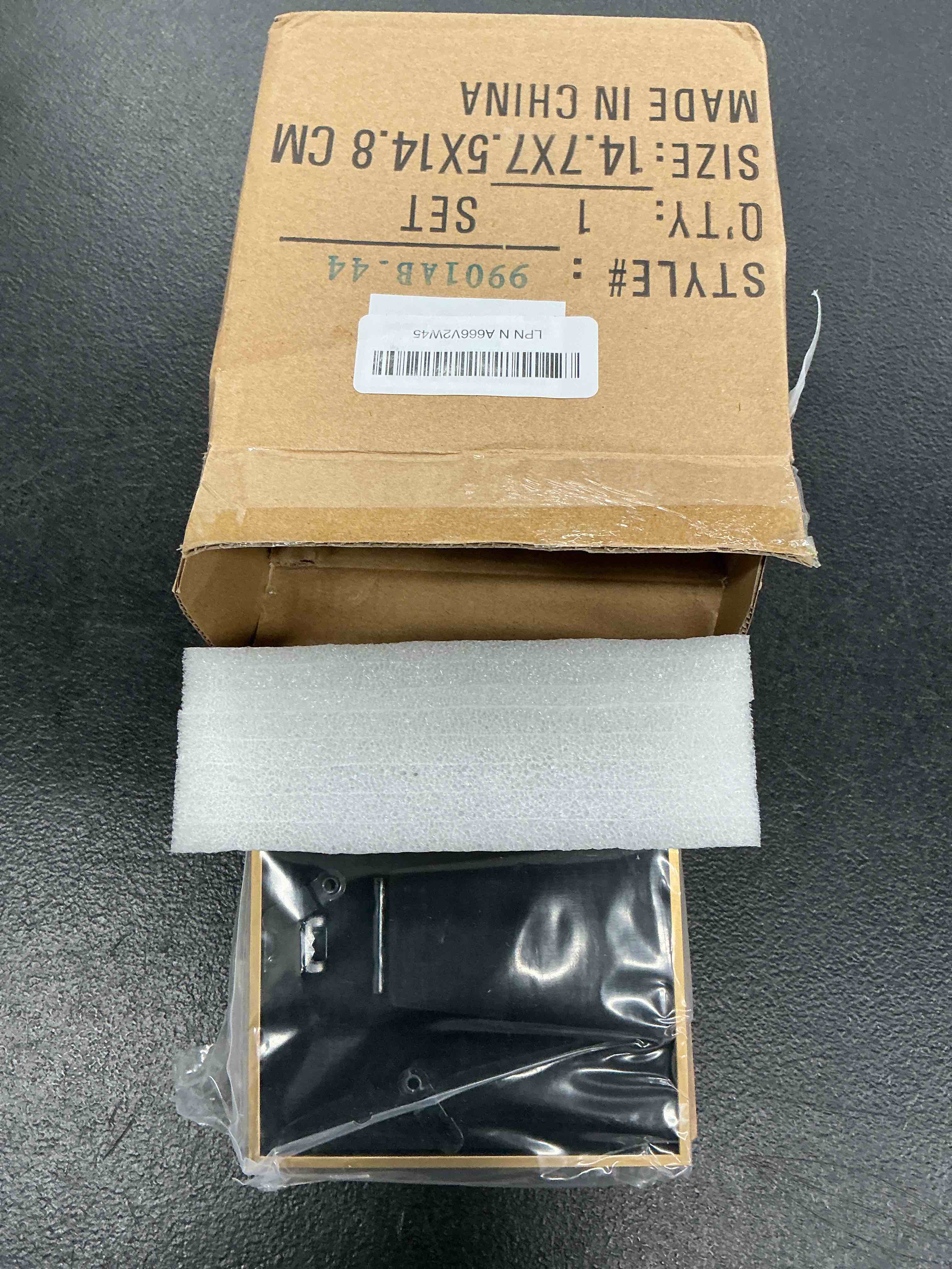 Condition photo showing New/Like New for 4x4 picture frames gold - brushed brass modern simple thin aluminum metal square photo frame with hd real glass, display for tabletop and wall collage, 2 pack 4x4 brass