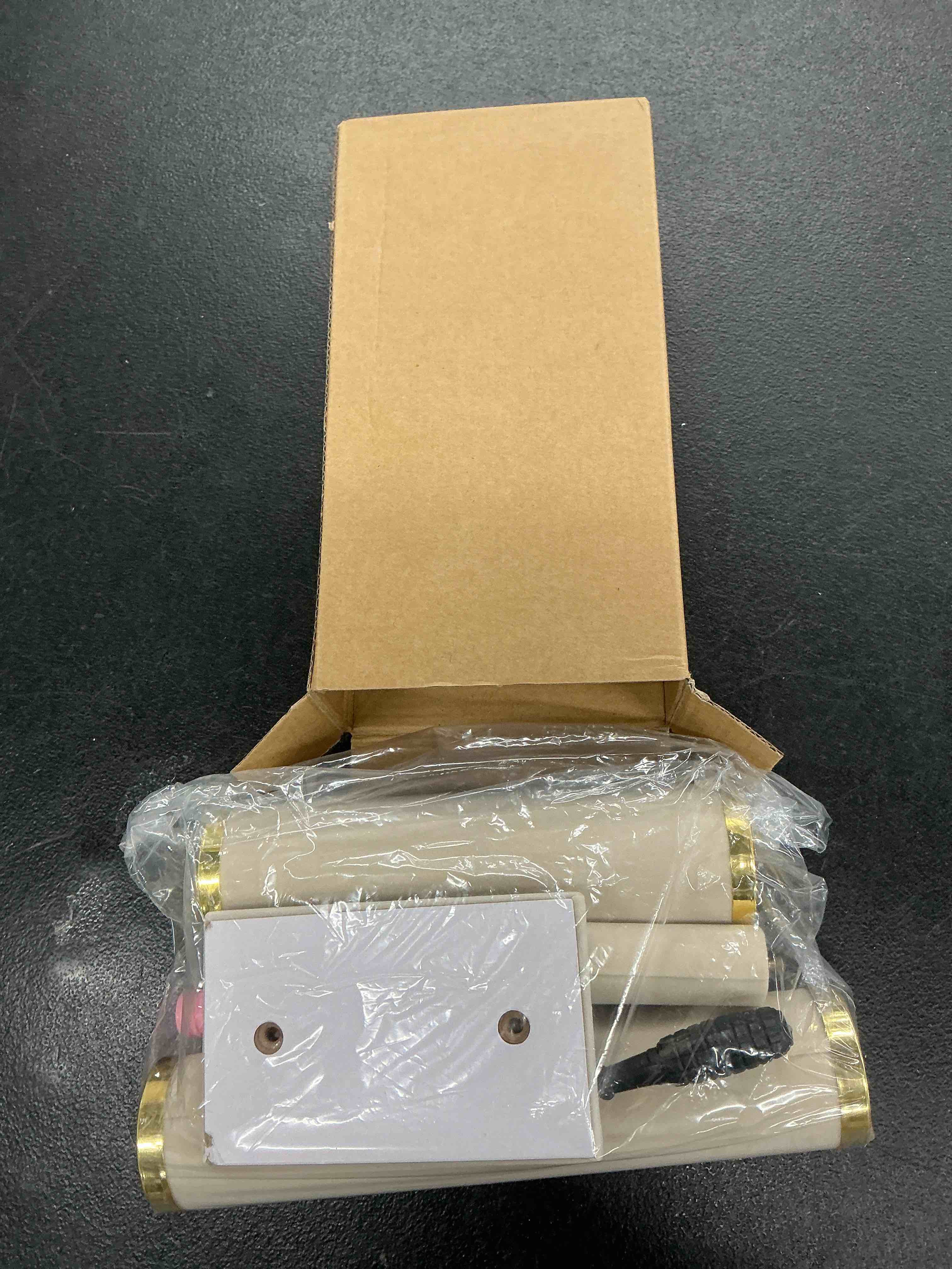 Condition photo showing Good Condition for 2 tier bracelet holder stand, bangle watches display, velvet bracelet jewelry storage organizer rack, hairband scrunchie show tower shop selling or home use (beige)