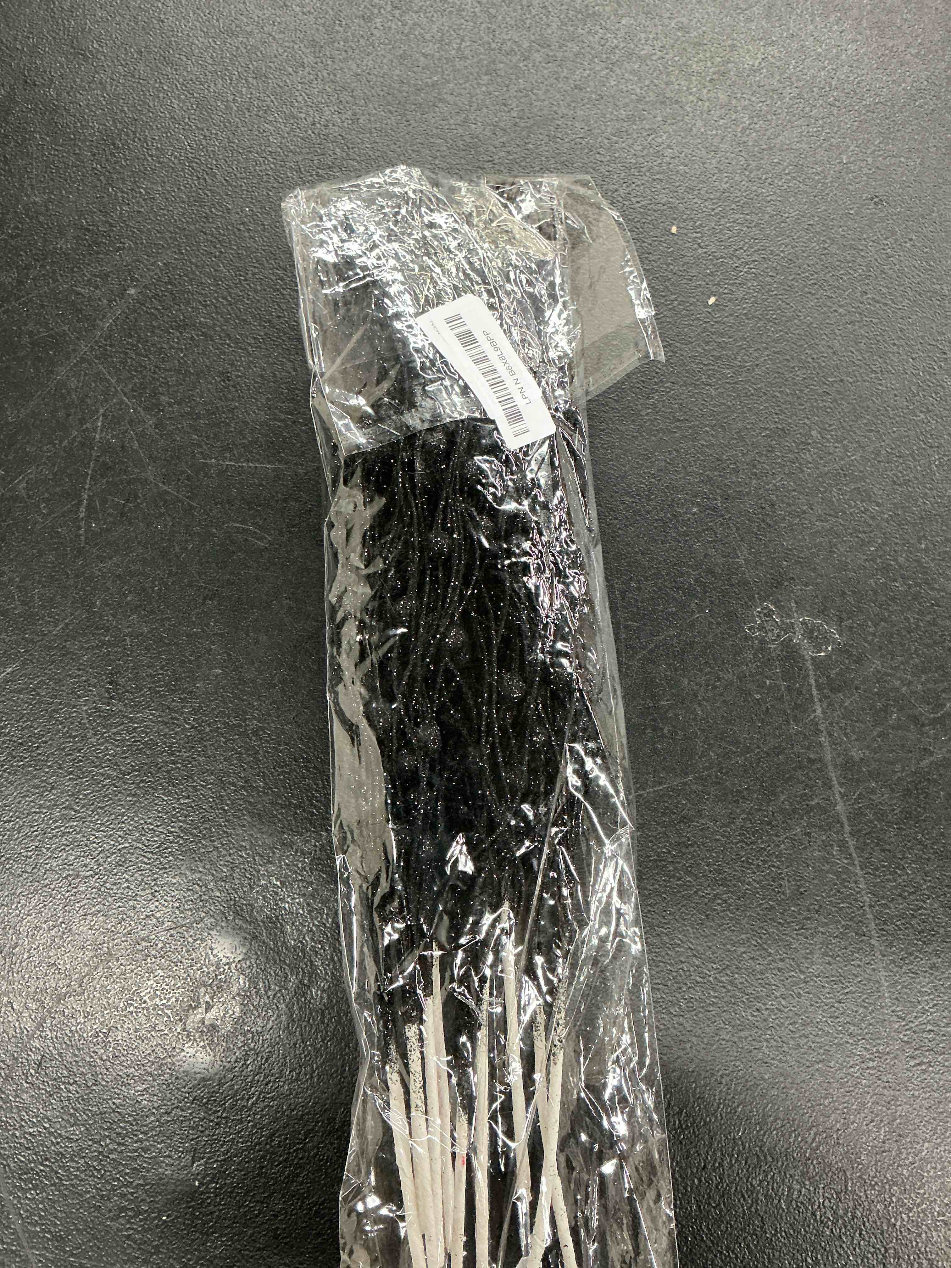 Condition photo showing Good Condition for 10 pcs artificial glitter berry stems for christmas tree picks curly sprays faux glitter berry branches christmas tree twigs filler decorations festival wreath supplies table centerpiece (black, 10) black 10