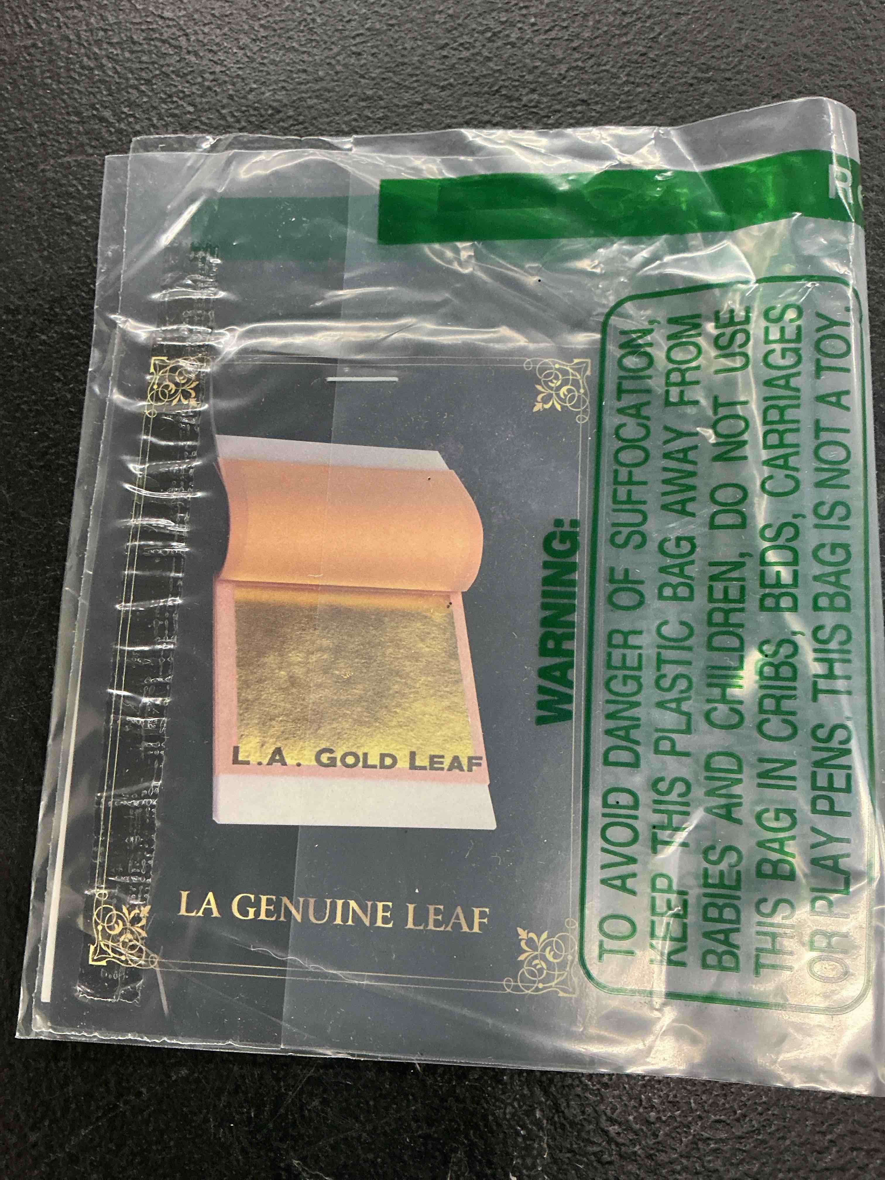 Condition photo showing Good Condition for l.a. gold leaf pure gold leaf varakh foils 10pcs 2'' x 3'' for sweets deco,cake baking,chocolate,supari,serums,ayurvedic medicine,decoration,beauty face kits,painting arts