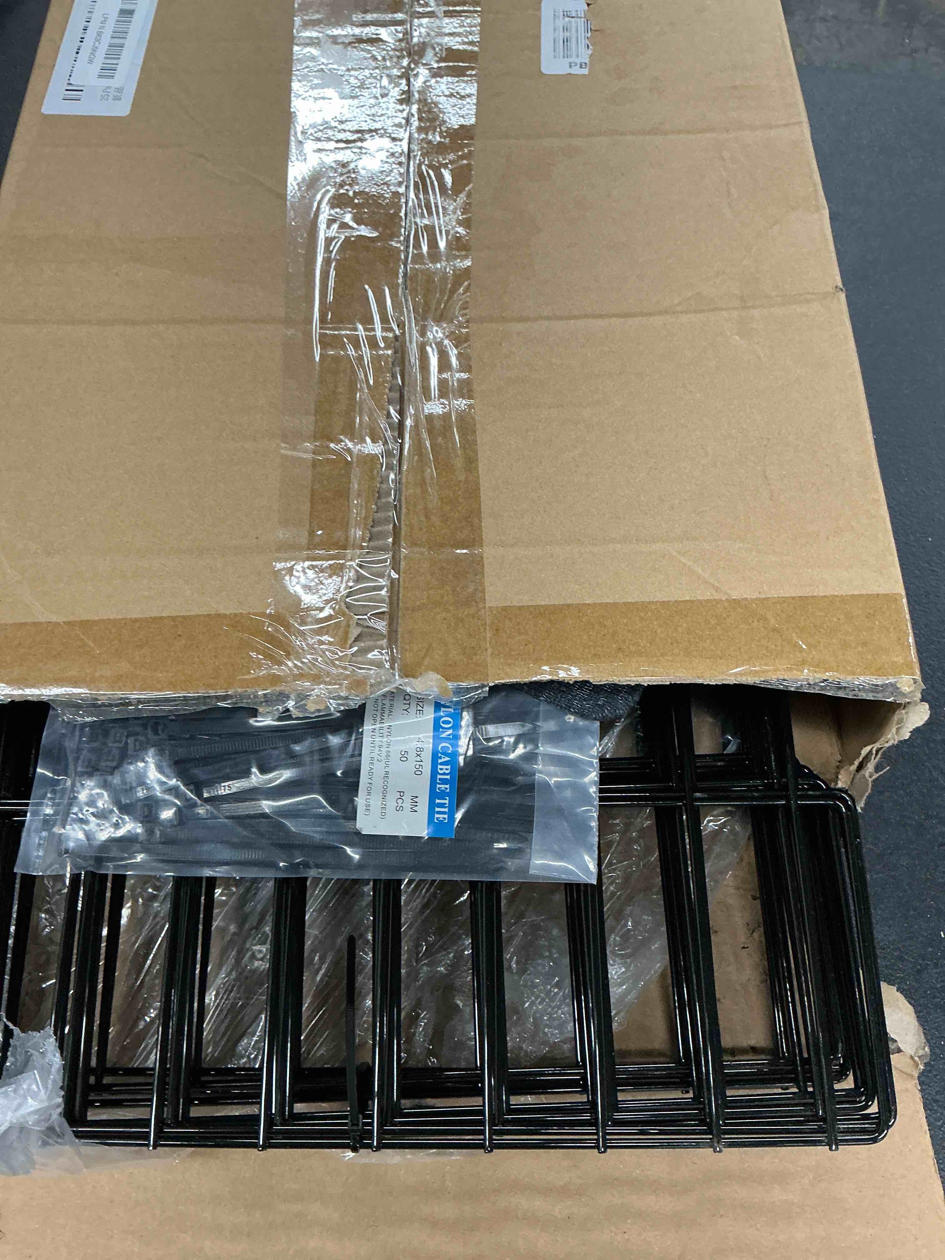 Condition photo showing New/Like New for 25 panels garden fencing animal barrier, 17in (h) x 27ft (l) no dig dog fence, 1.25 in gap fence border for dogs rabbits, rustproof metal decorative fences blocker for outdoor, yard, patio 25pack,27ft(l)x17in(h) black