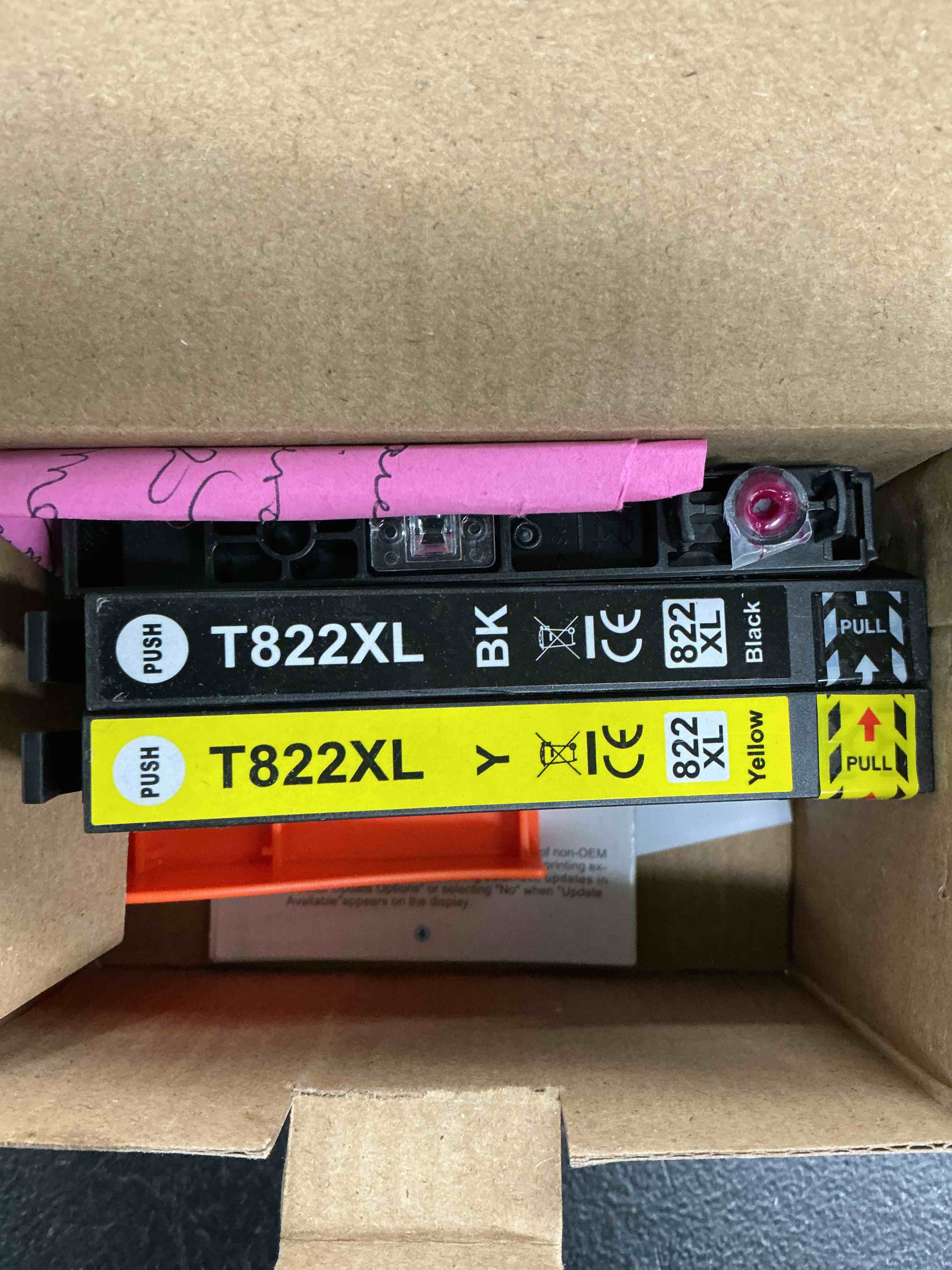 Condition photo showing Good Condition for 222xl remanufactured toner cartridges replacement for epson t222xl t222 t222xl120 t822xl t222320 t222420 compatible with epson expression xp-5200 workforce wf-2960 series printer 3pack