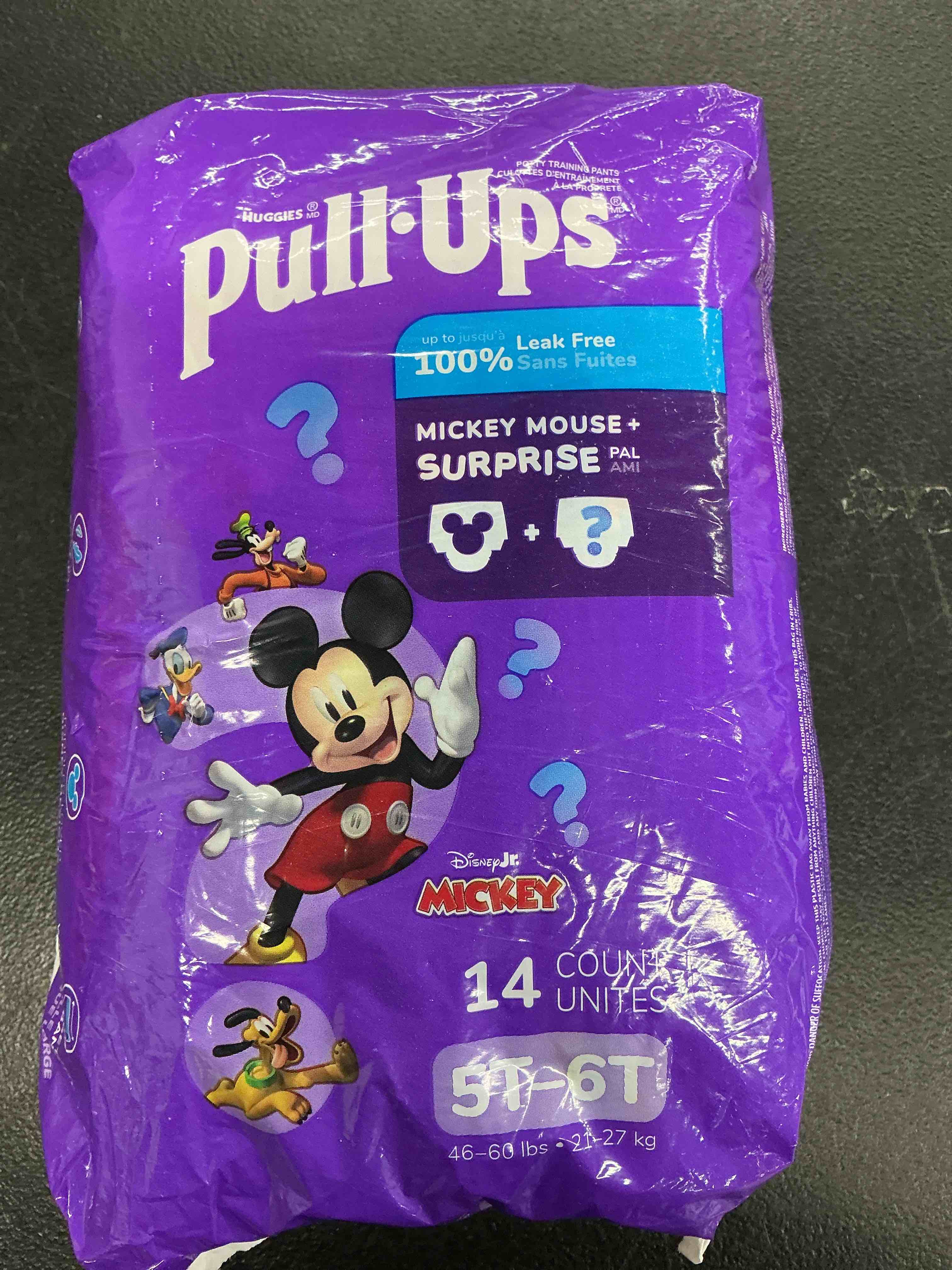 Condition photo showing Good Condition for pull-ups boys' potty training pants, size 5t-6t training underwear (46+ lbs), 14 count