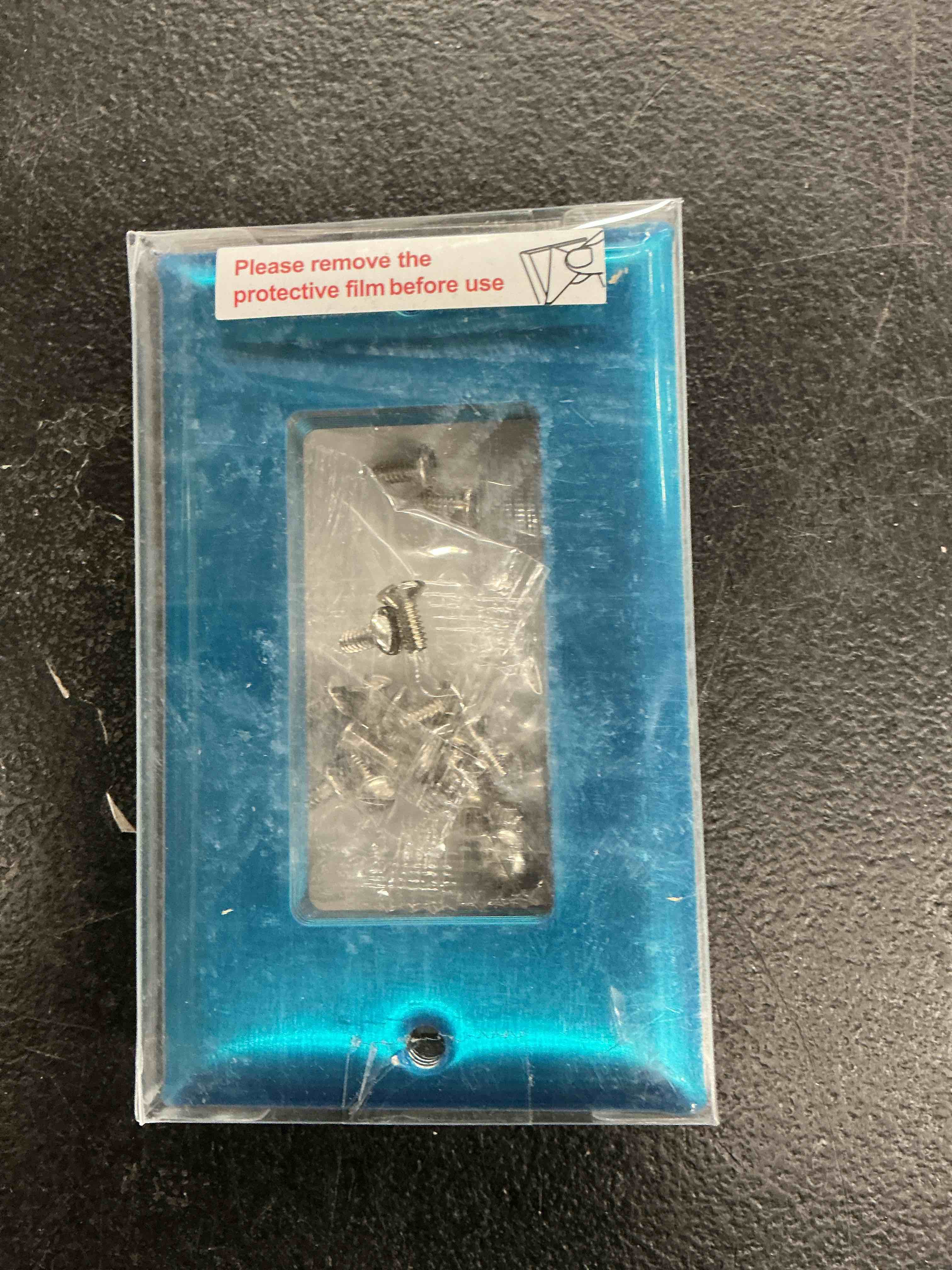 Condition photo showing Good Condition for bestten 10 pack decorator metal wall plate with protective film, 1 gang decor stainless steel outlet cover, switch plate, durable corrosion resistant, h4.53” x w2.76”, brushed finish, silver 1 gang 10pk 1. brushed stainless steel