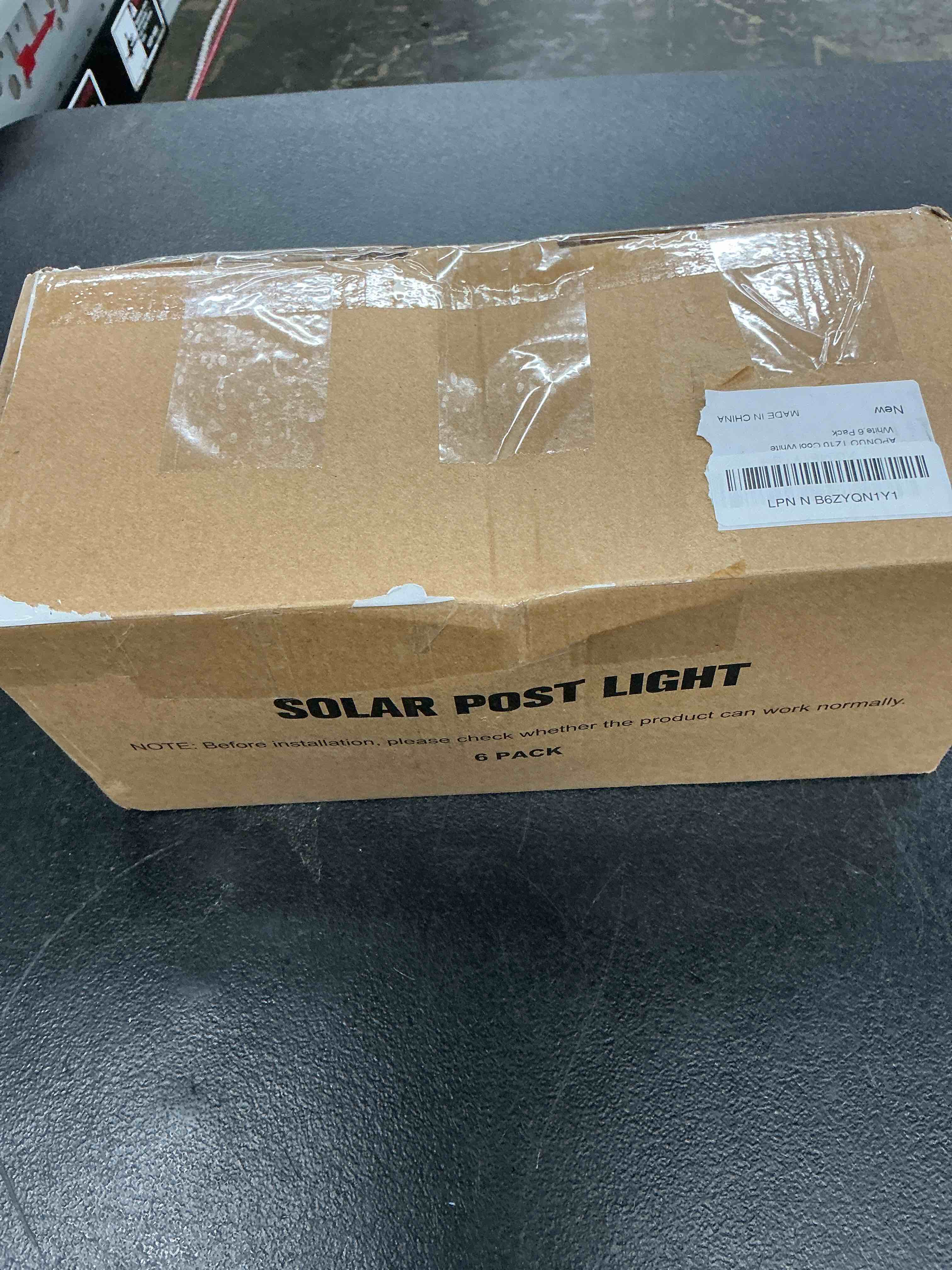 Condition photo showing Good Condition for aponuo solar post cap lights for 4x4 5x5 posts - ip64 waterproof, 6500k led, no-wire fence lights & deck lights for patio garden yard patio, white-cool white, 6 pack white-cool white 6 pack