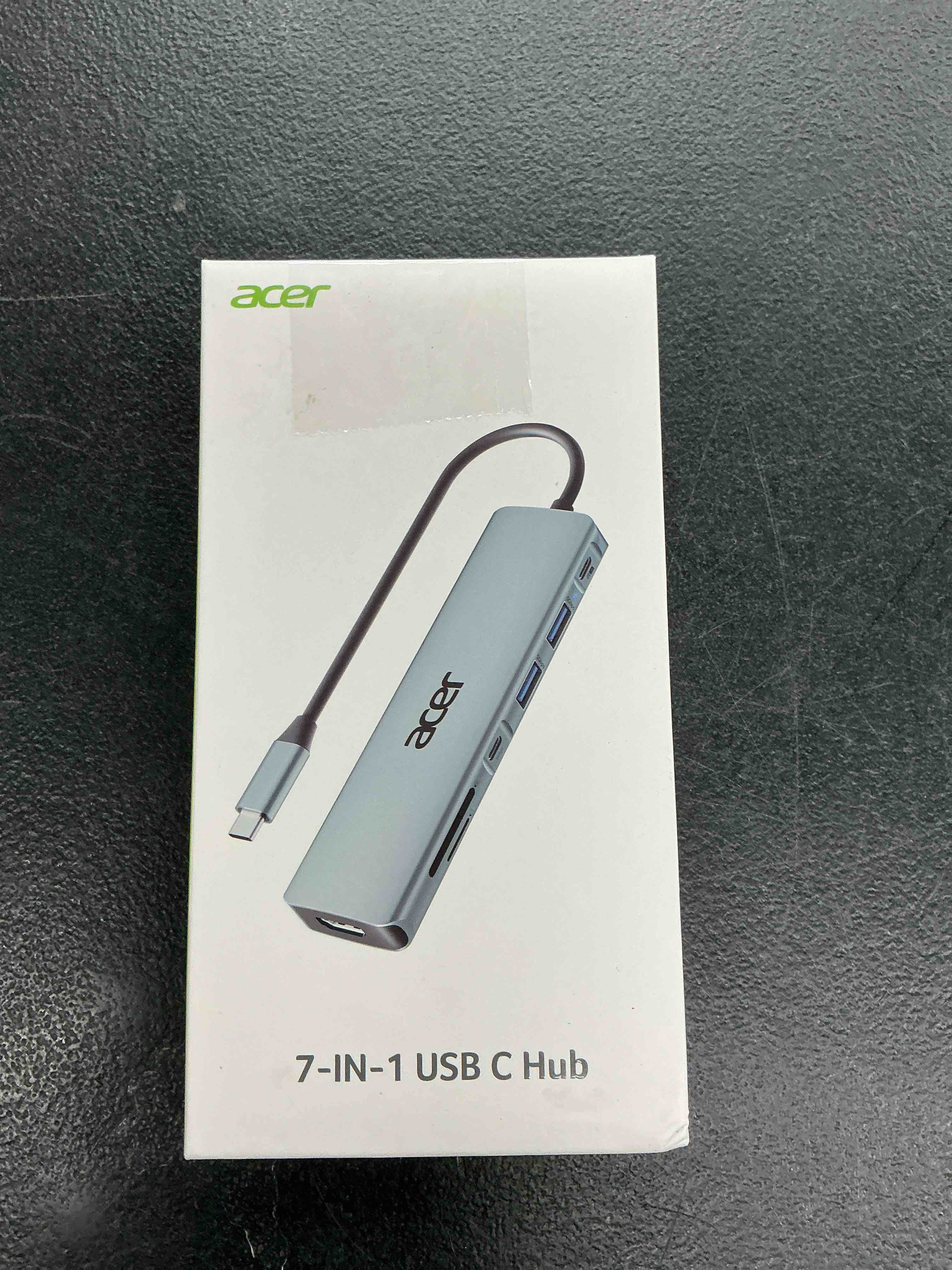 Condition photo showing Good Condition for acer usb c hub, 7 in 1 multi-port adapter for laptop, 4k, hdmi splitter with 2 usb a 3.1 & type-c to hdmi data port, pd 100w charging, sd card reader for computer, desktop, space grey