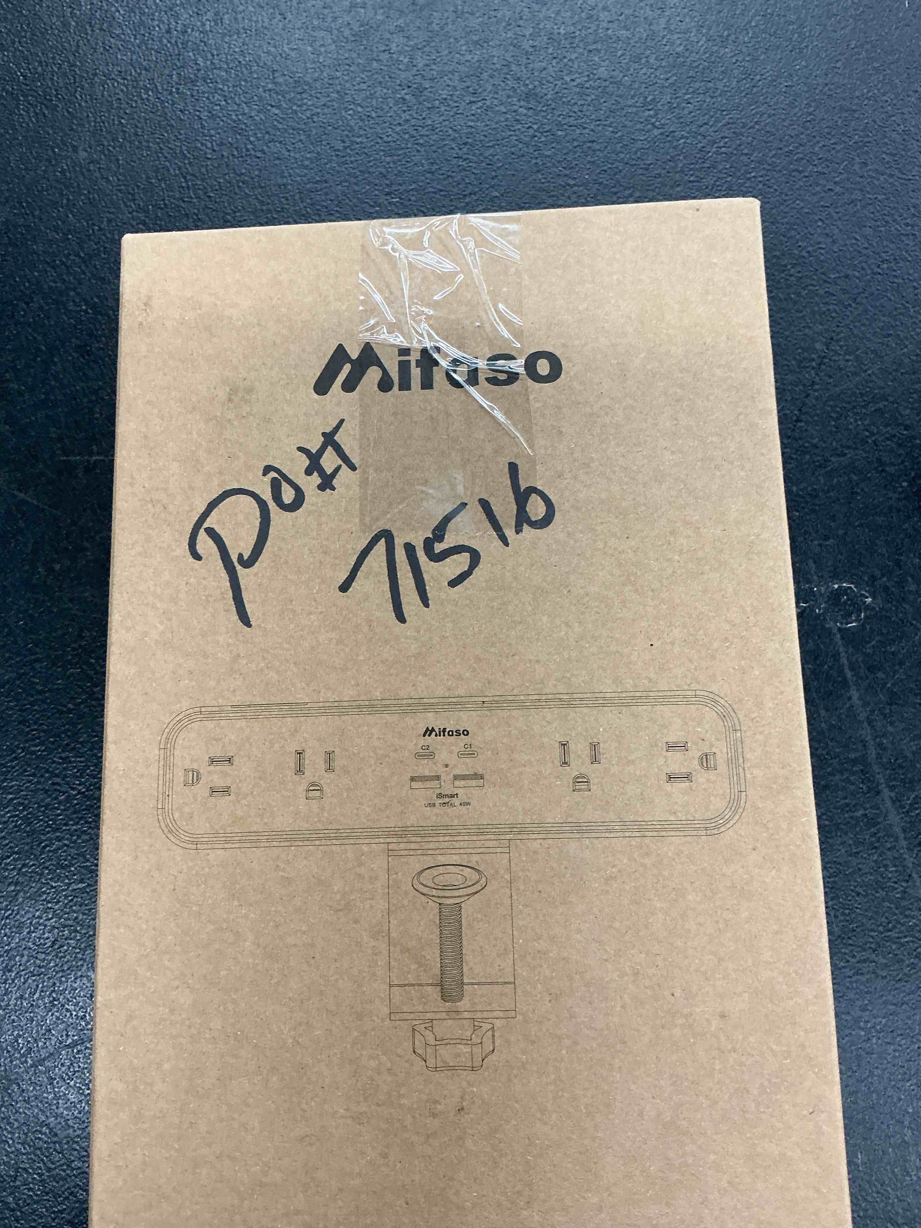 Condition photo showing Good Condition for pd40w desk clamp power strip, desktop mount surge protector, fast charging station, 5ft extension cord desk mount shelf with 4 outlets 4 usb ports (2 usb c), home office accessories essentials, black 5ft (4ac 4usb pd40w) black