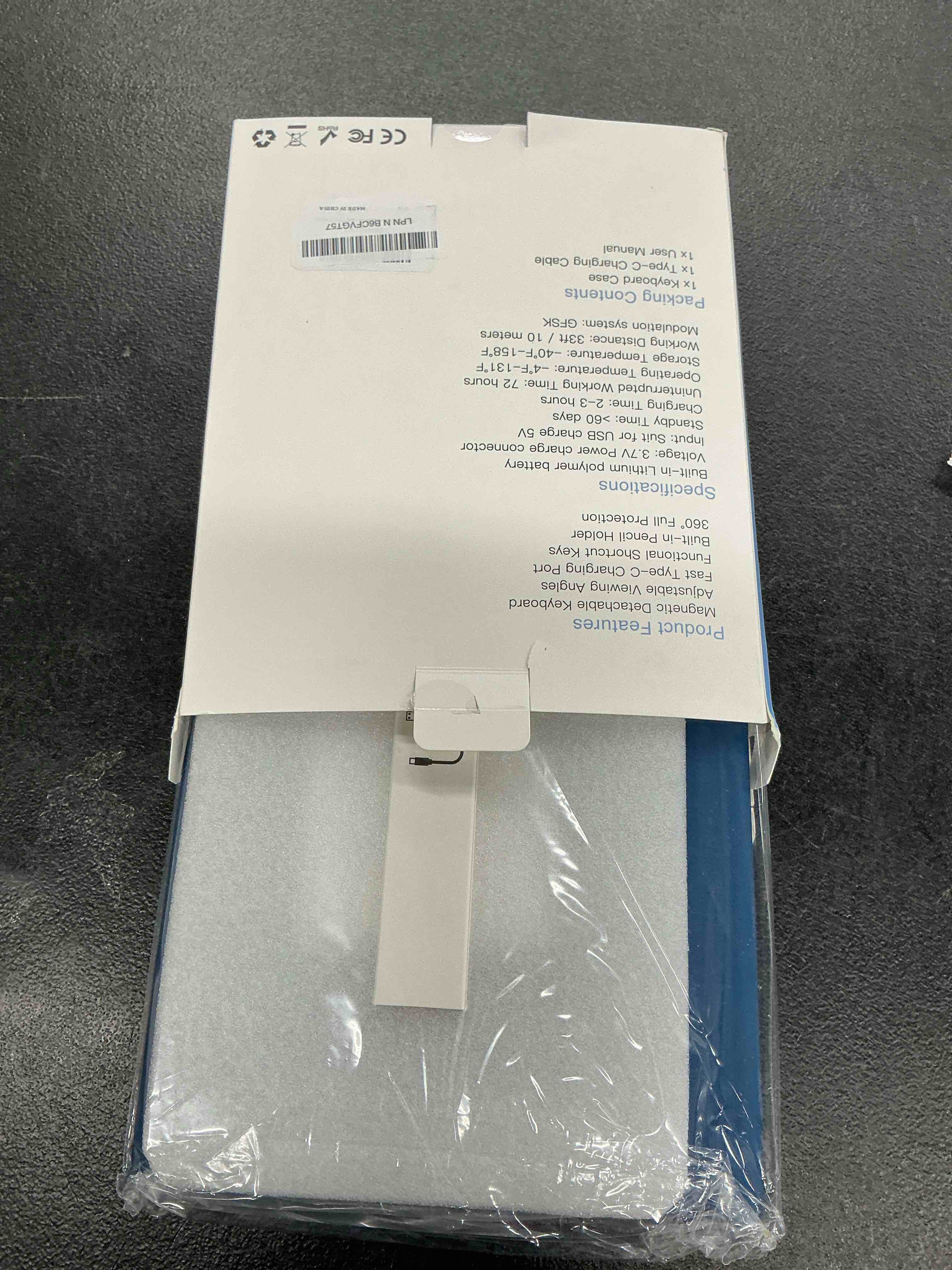 Condition photo showing Good Condition for harvopu compatible for ipad 11th 10th generation case with keyboard, folio cover with pencil holder, multi-touch trackpad, 7 color backlit, detachable keyboard for ipad (a16) 11th/10th gen (navy blue)