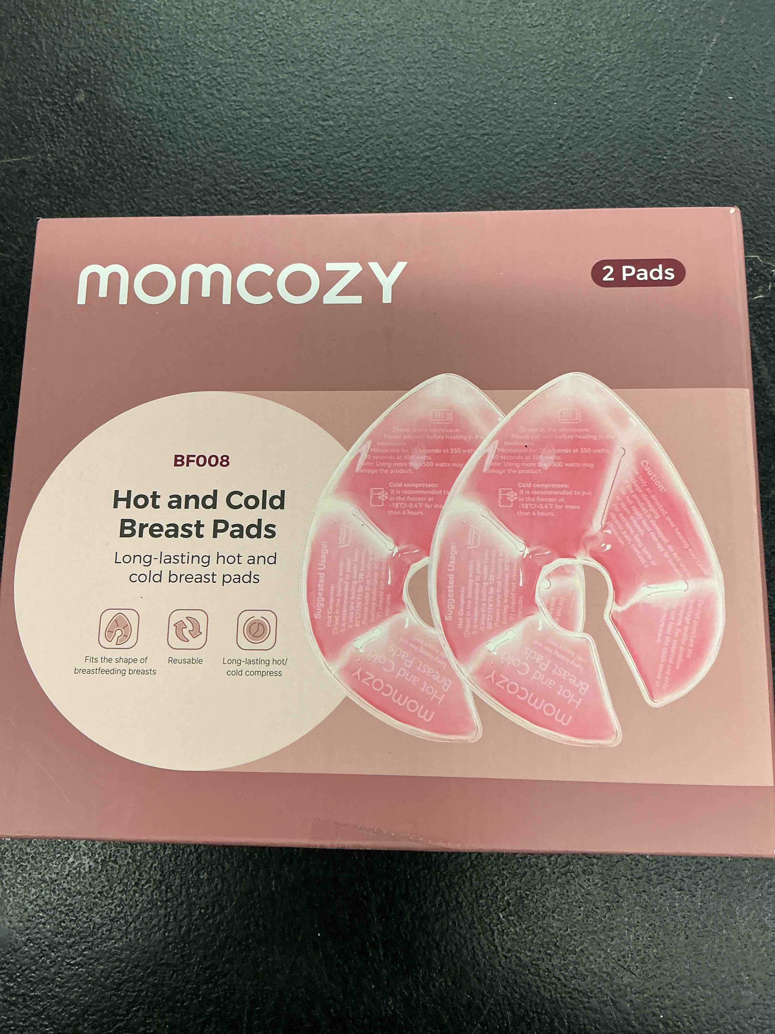Condition photo showing Good Condition for momcozy larger breast therapy packs, hot and cold breast pads with 2 soft covers, breastfeeding essentials?2 pack?pink