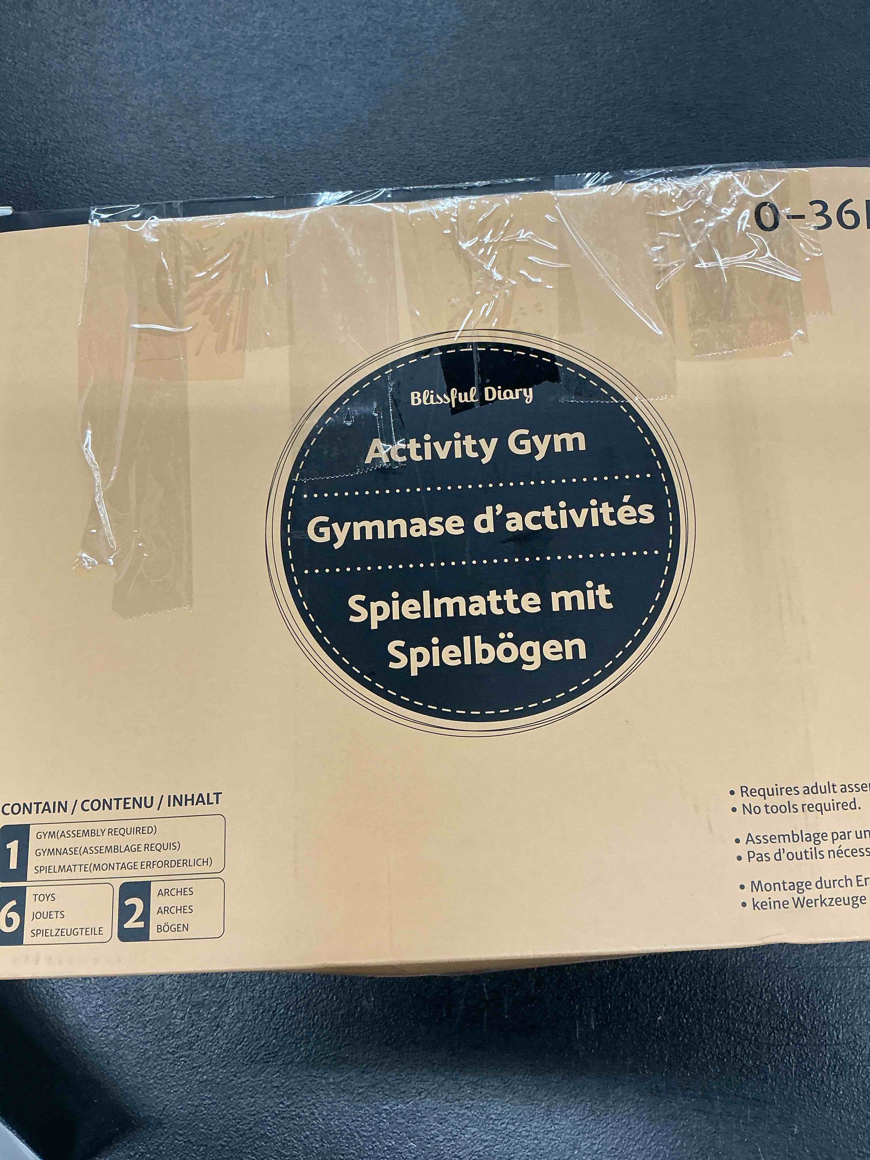 Condition photo showing Good Condition for blissful diary baby play gym mat, play mat activity mat with 6 detachable toys for stage-based sensory & motor skill development, easy to install & clean, baby essentials gift, sage green