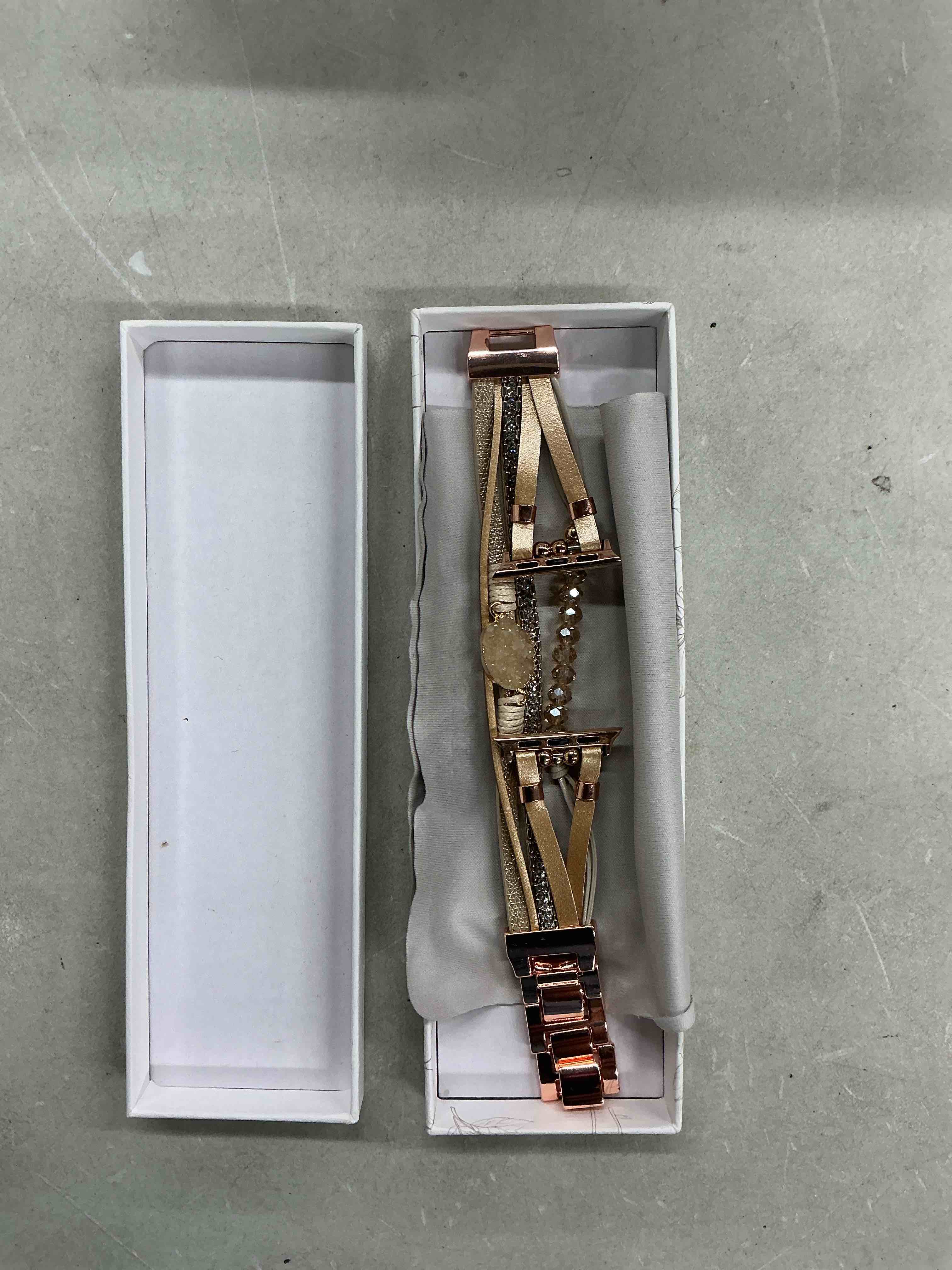 Condition photo showing Good Condition for visoom beaded boho bracelet compatible for apple watch band 40mm/38mm/41mm series 10 9 8 7 se series 6/5/4 women leather fashion cute handmade multilayer wrap watch strap for iwatch bands 3/2/1 khaki 38/40/41/42mm-10/11(5.4~7.2")