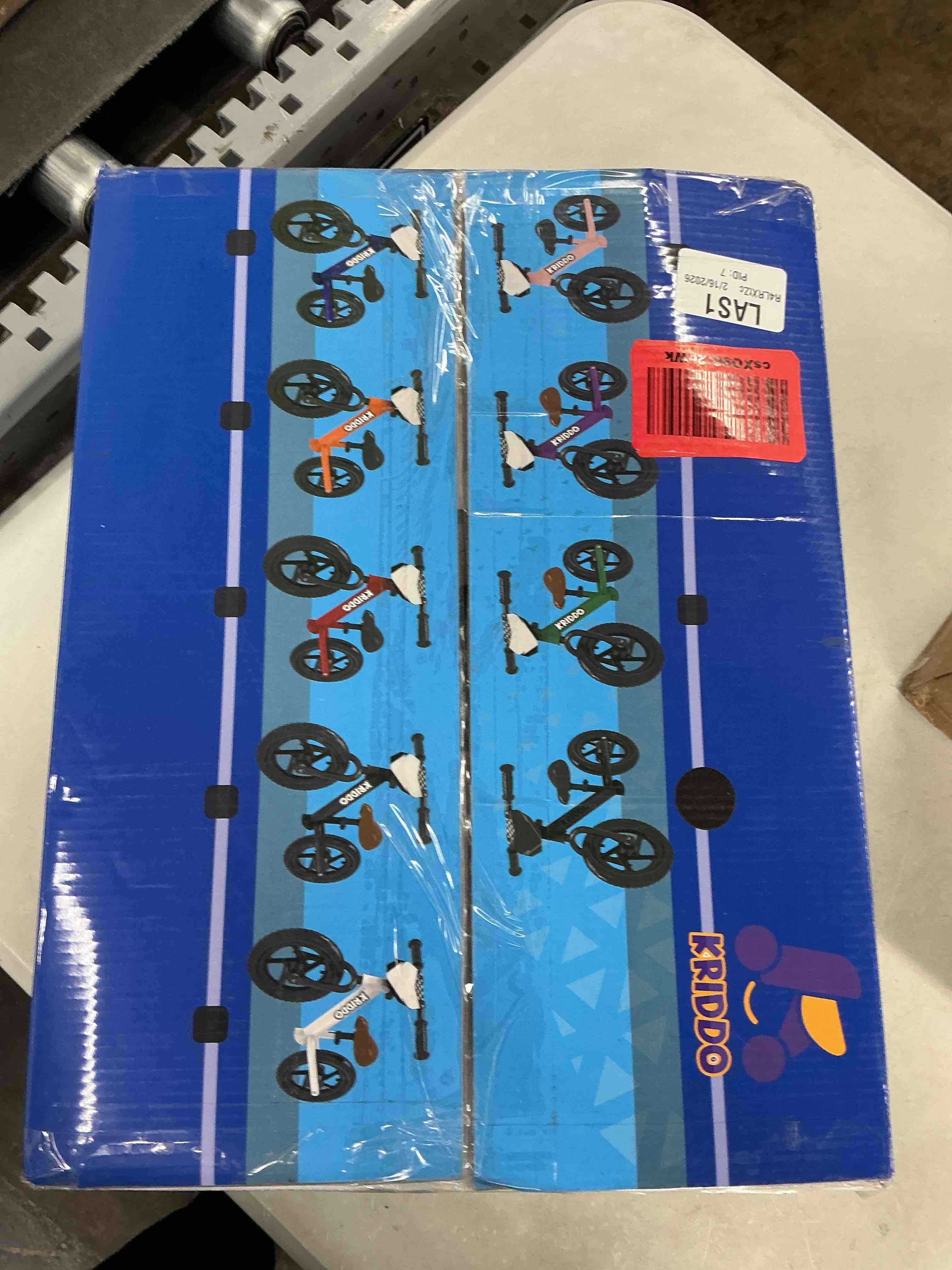 Condition photo showing Good Condition for kriddo toddler balance bike 2 year old, age 24 months to 5 years old, 12 inch push bicycle with customize plate (3 sets of stickers included), steady balancing, gift bike for 2-3 boys girls, night matte black