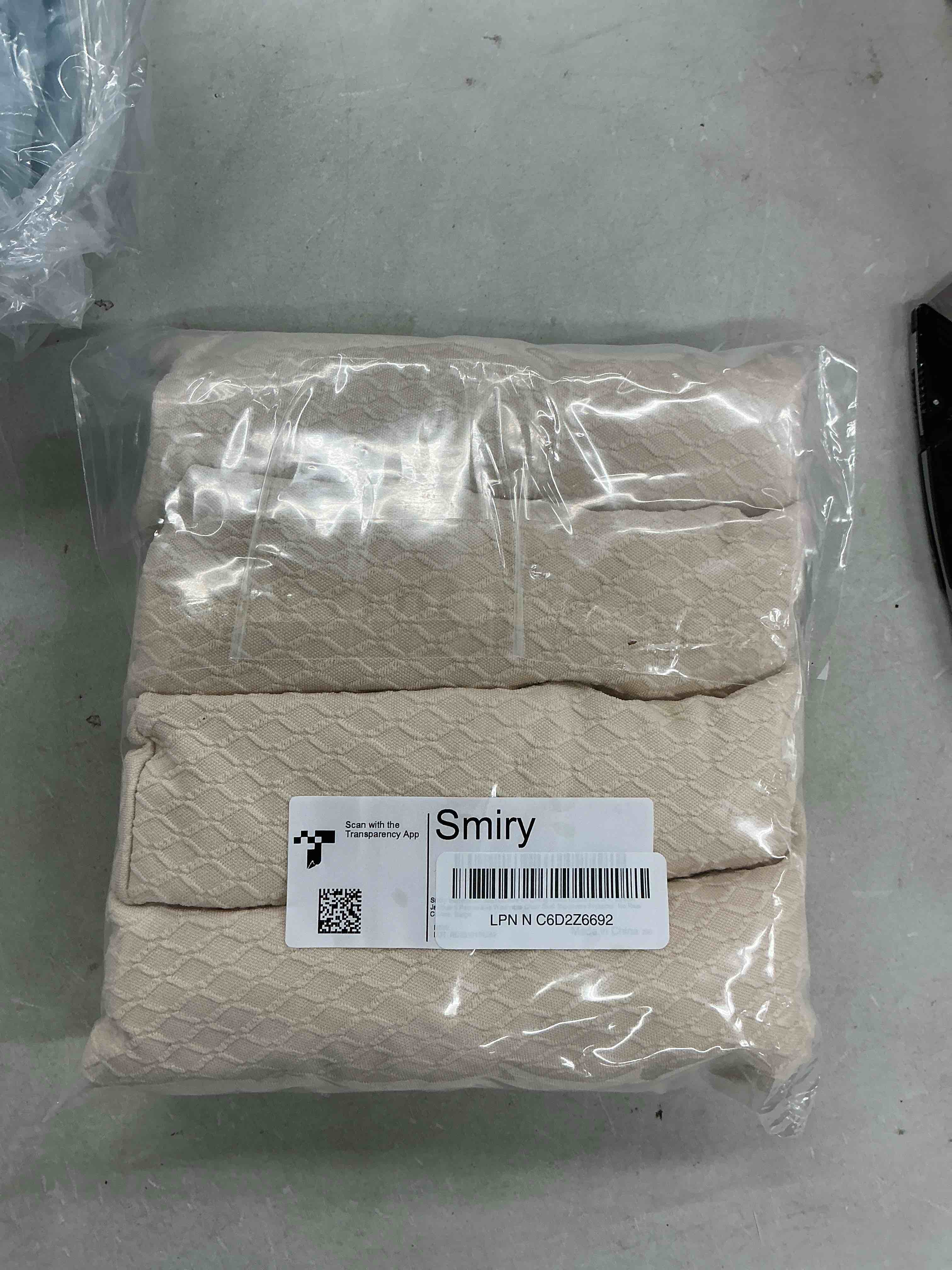 Condition photo showing Good Condition for smiry waterproof seat covers for dining room chairs set of 4, stretch jacquard removable washable chair seat slipcovers protector, no rear covers, beige set of 4 beige