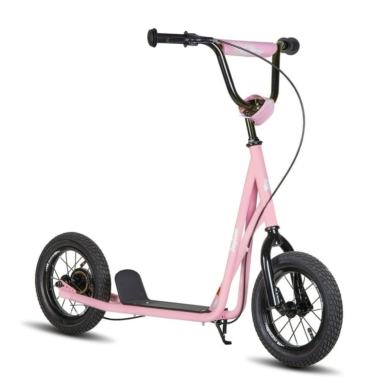 JOYSTAR Kick Scooter for Ages 5-9 Years Old Kids with 12 Inch Front and Rear Wheel, Rear V-Brake and Adjustable Handlebar, Youth Scooter for Indoor & Outdoor, Pink