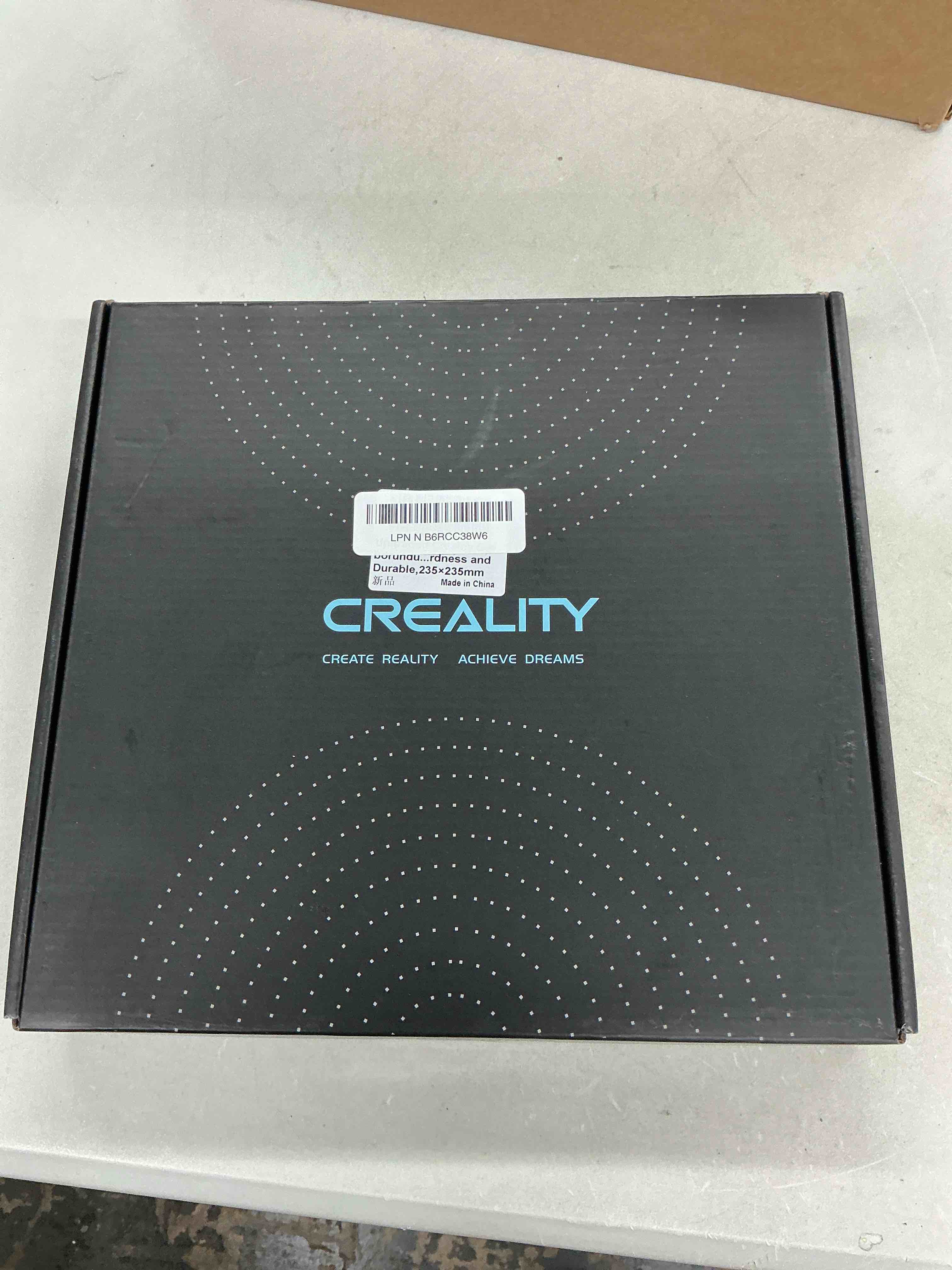Condition photo showing New/Like New for creality ender 3 glass bed upgraded 3d printer platform tempered glass plate build surface with glass clips, 235x235x4mm, for ender 3 pro/v2/s1/s1 pro/v2 neo, ender 5 pro,cr 20/pro heated bed glass