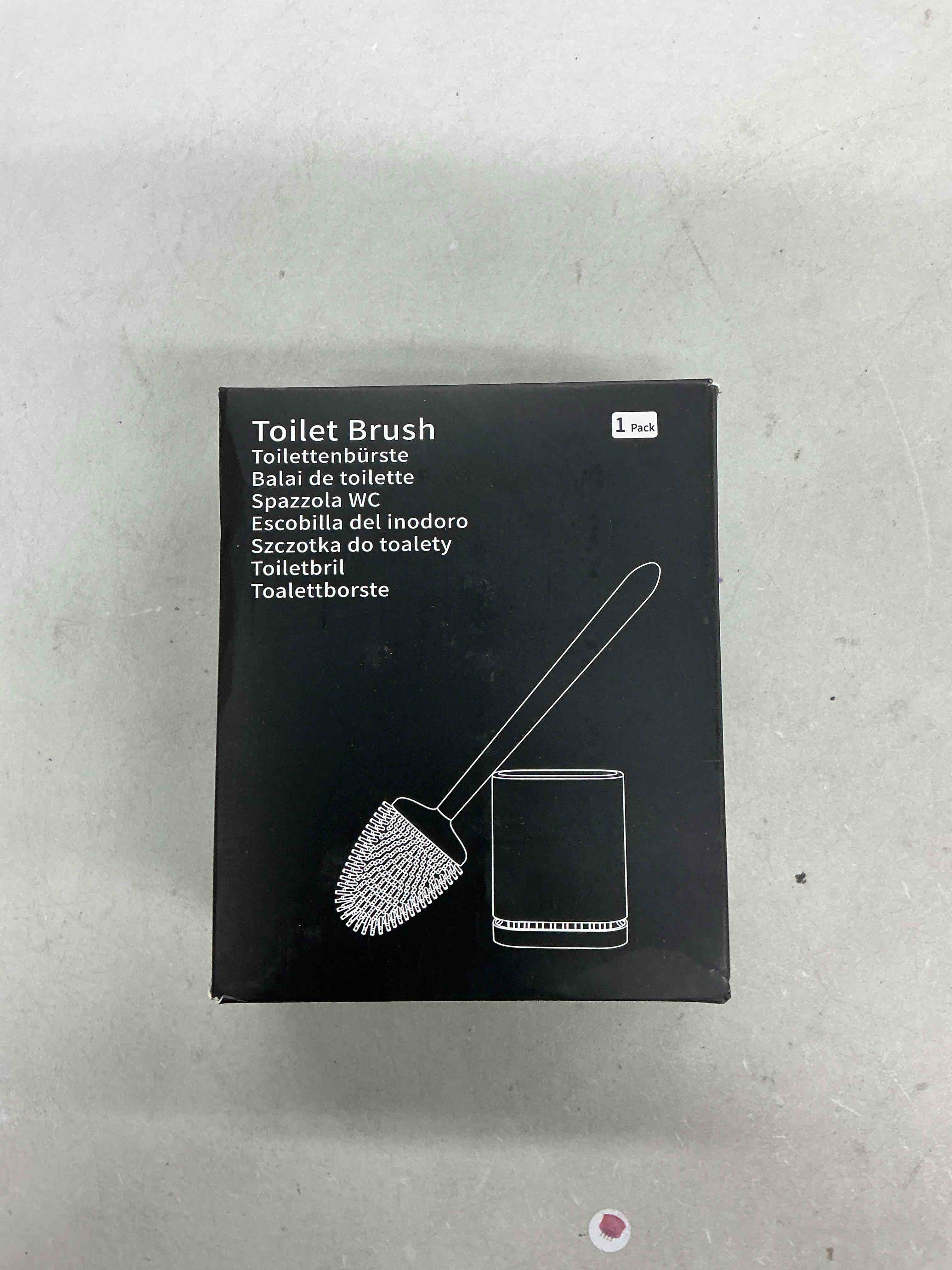 Condition photo showing New/Like New for sellemer toilet brush and holder set - flexible toilet bowl brush head with silicone bristles, compact size for storage and organization, ventilation slots base (1 pack, silver) silver polypropylene