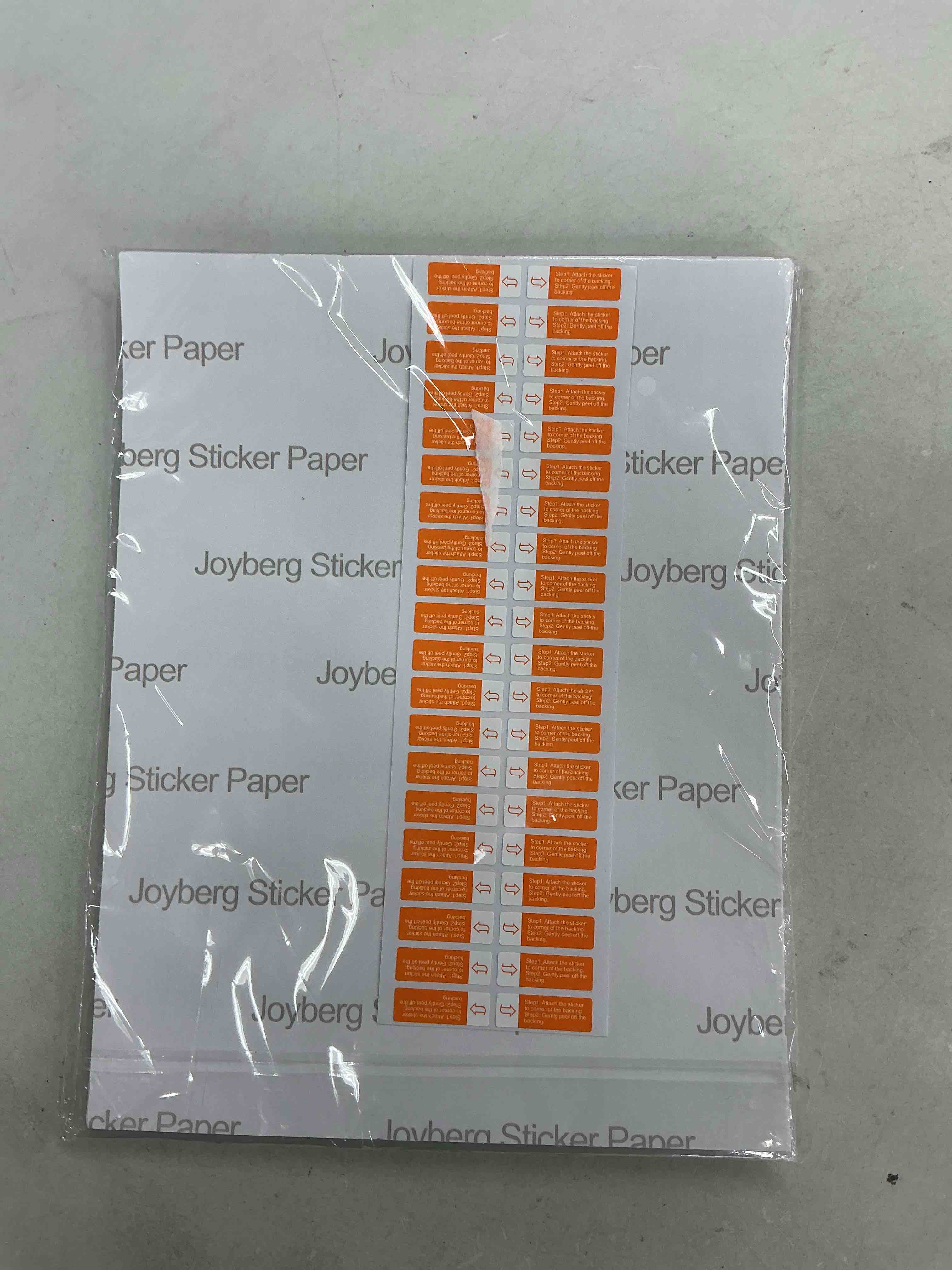 Condition photo showing New/Like New for printable sticker paper for inkjet printer, 40 sheets 8.5"x11'' matte sticker printer paper full sheet labels for laser/inkjet printers, letter size 8.5''x11''(1-up) 40 sheets