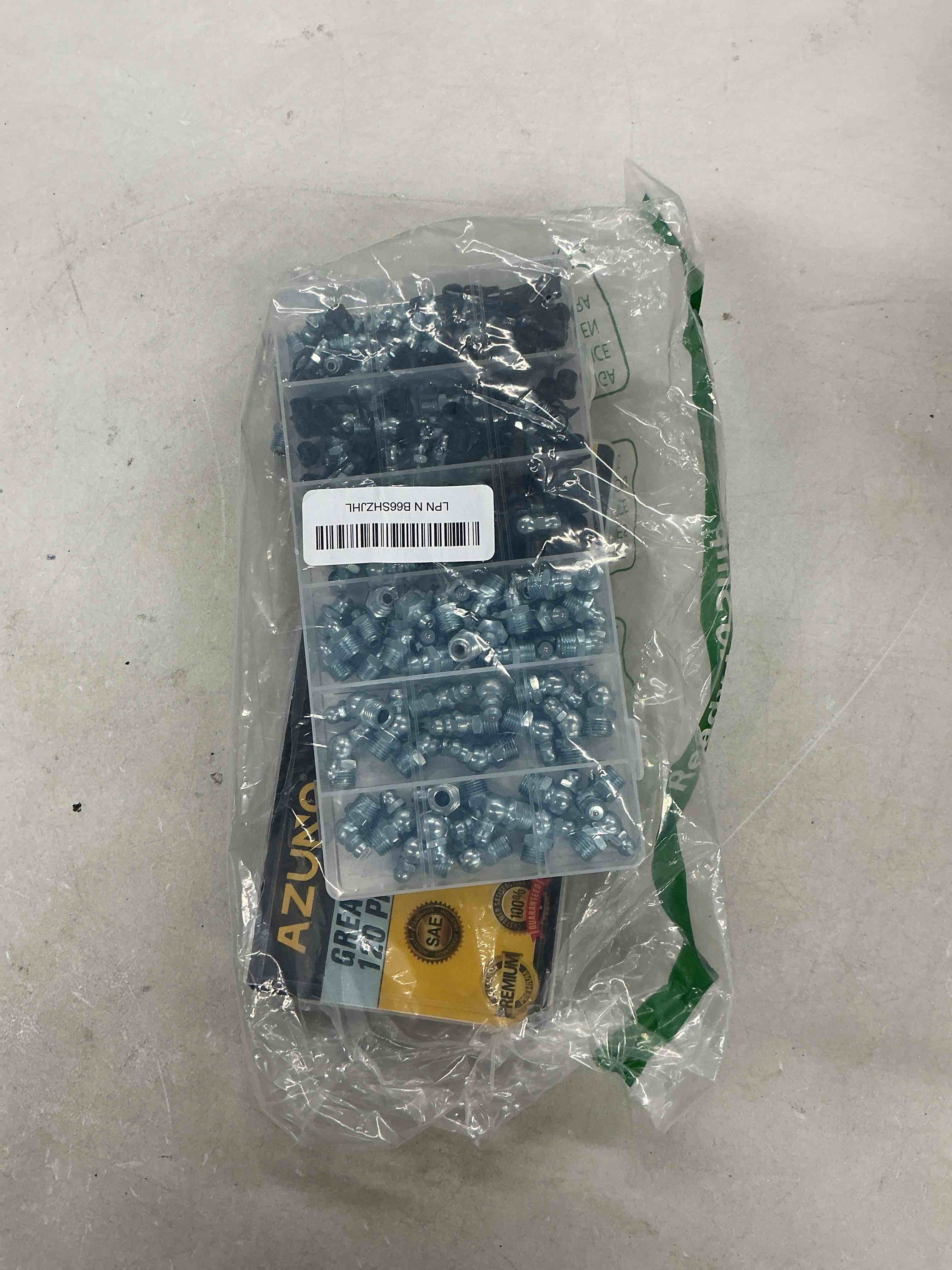 Condition photo showing Good Condition for azuno grease fittings assortment, 240 pcs sae & metric grease nipples npt 1/4" 1/8" m6 m10, straight 45 90 degree grease zerk fittings with caps for grease gun