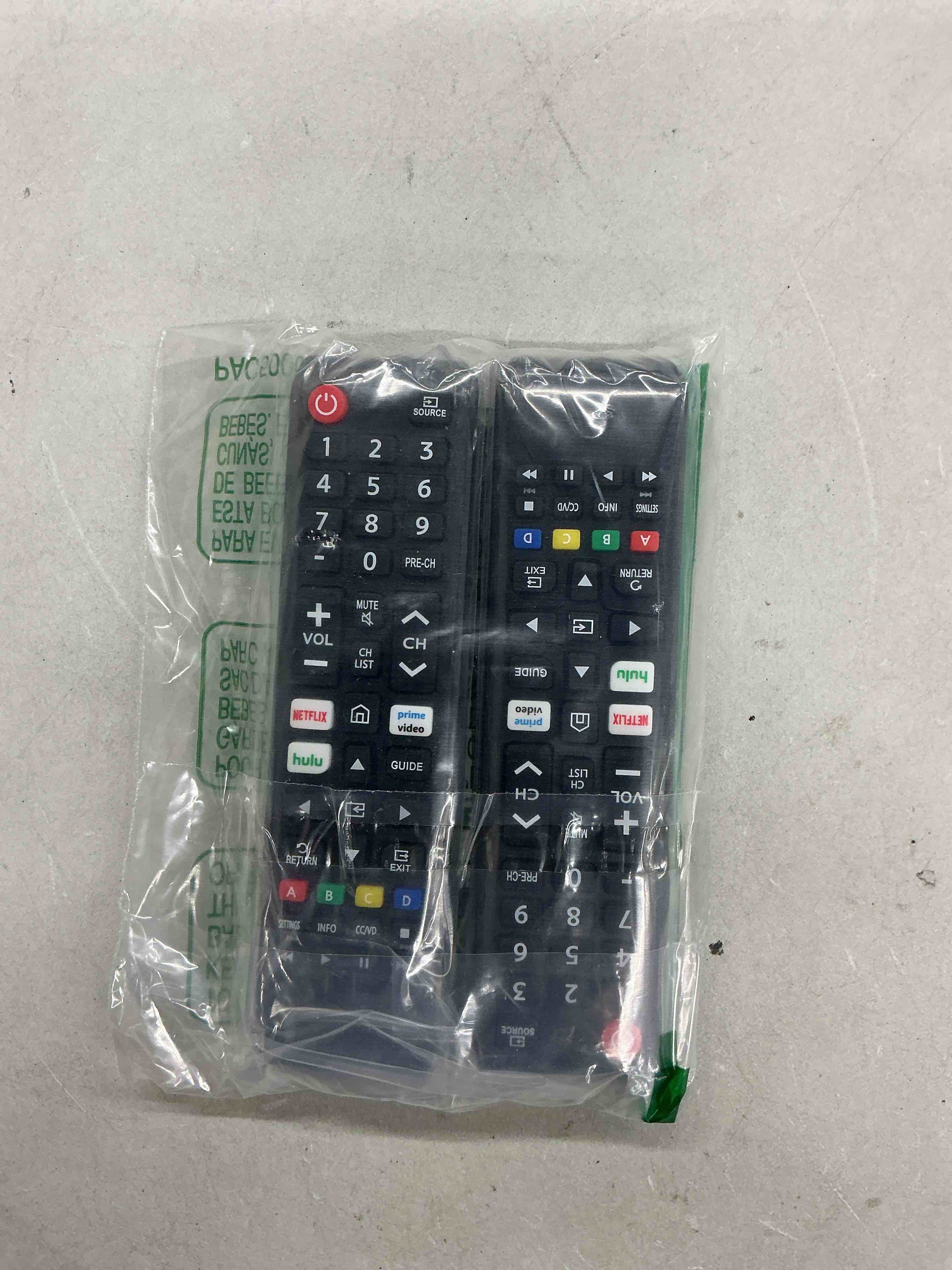 Condition photo showing Good Condition for ?pack of 2? new universal remote for all samsung tv remote, replacement compatible for all samsung smart tv, led, lcd, hdtv, 3d, series tv