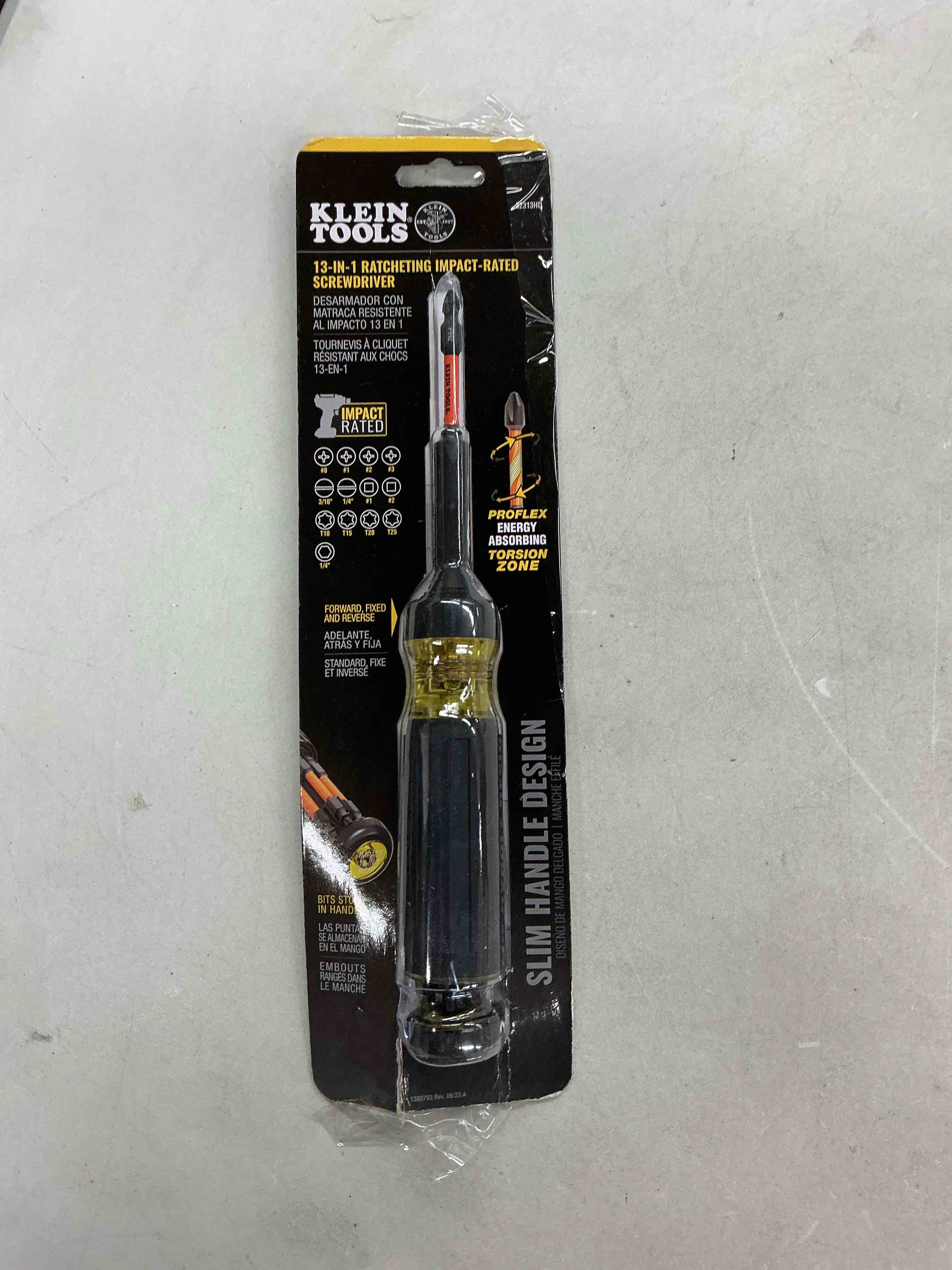 Condition photo showing Good Condition for klein tools 32313hd 13-in-1 multi-bit ratcheting screwdriver, double-ended impact bit set, 12 impact driver bits and 1/4-inch nut driver