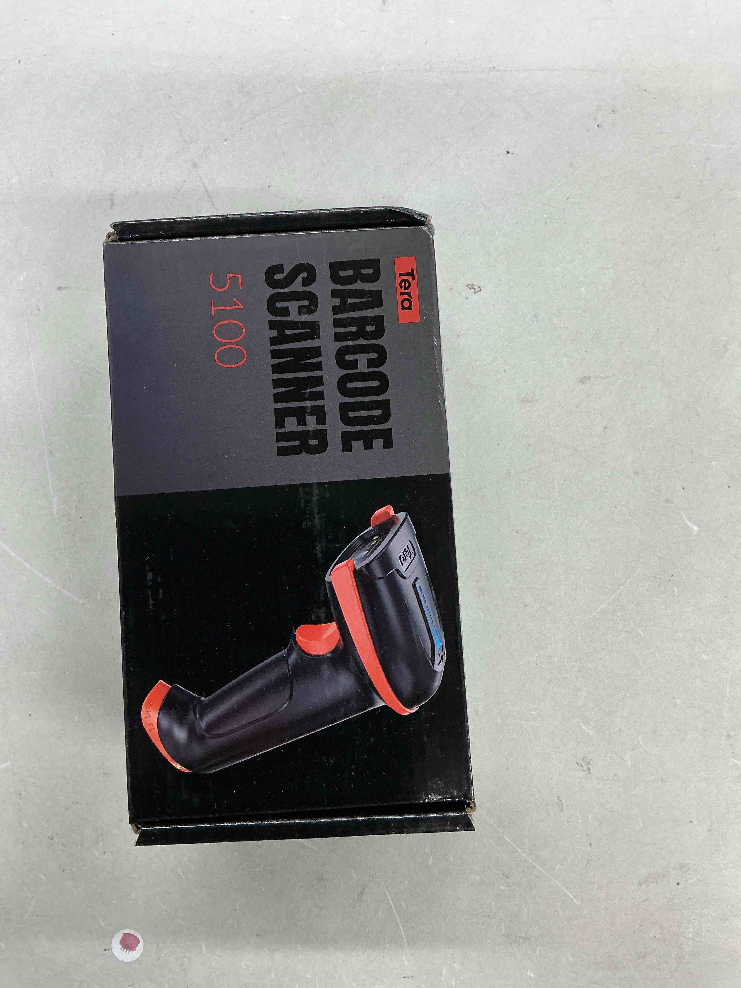 Condition photo showing New/Like New for tera barcode scanner wireless 1d laser cordless barcode reader with battery level indicator, versatile 2 in 1 2.4ghz wireless and usb 2.0 wired 1d orange scanner