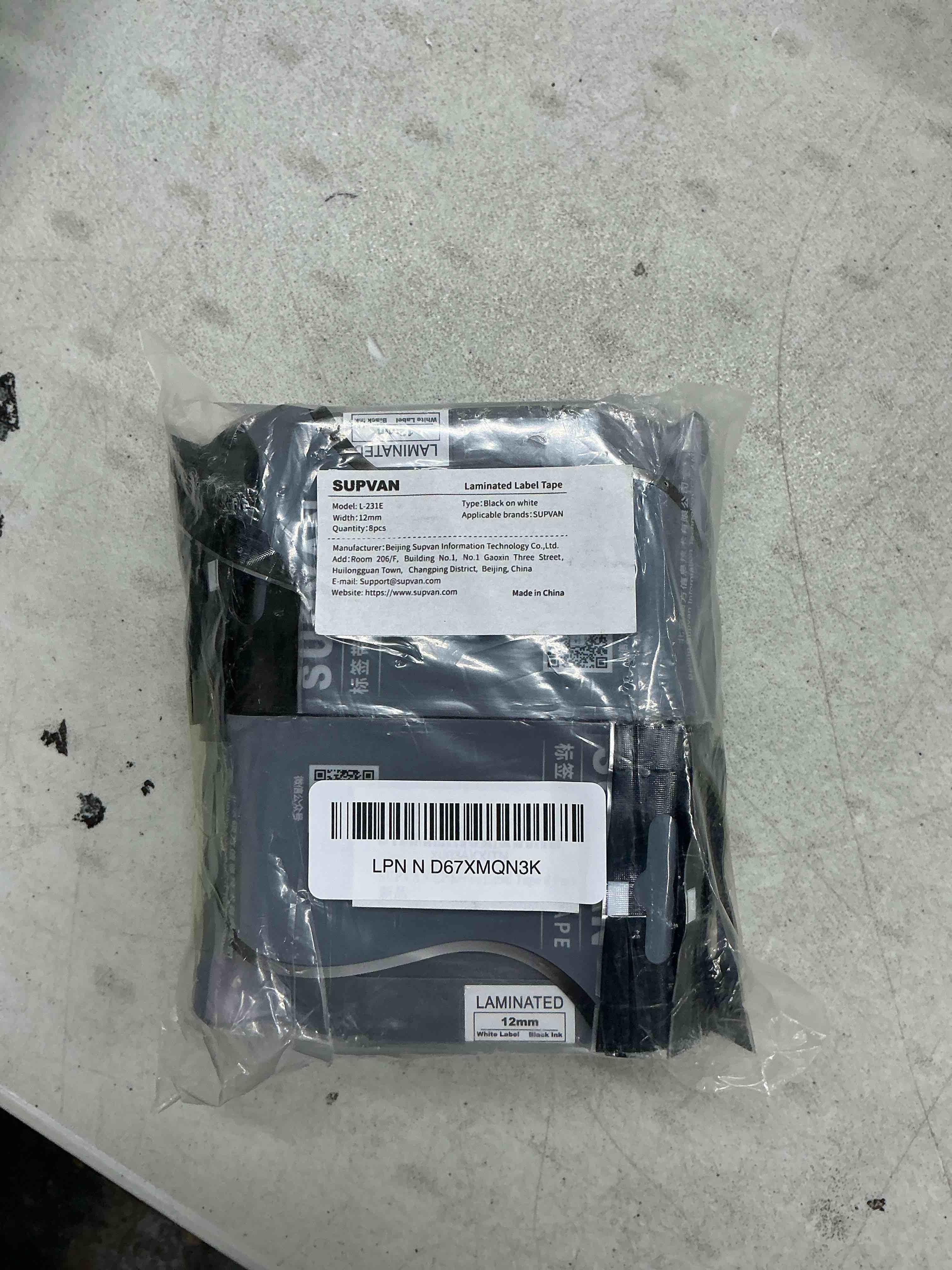 Condition photo showing Good Condition for supvan lp5120m continous label maker tape adapted label print paper 8 packs size 0.47in x 13.12ft thermal laminated waterproof self-adhesive multipurpose labeling tape replacement?black on white
