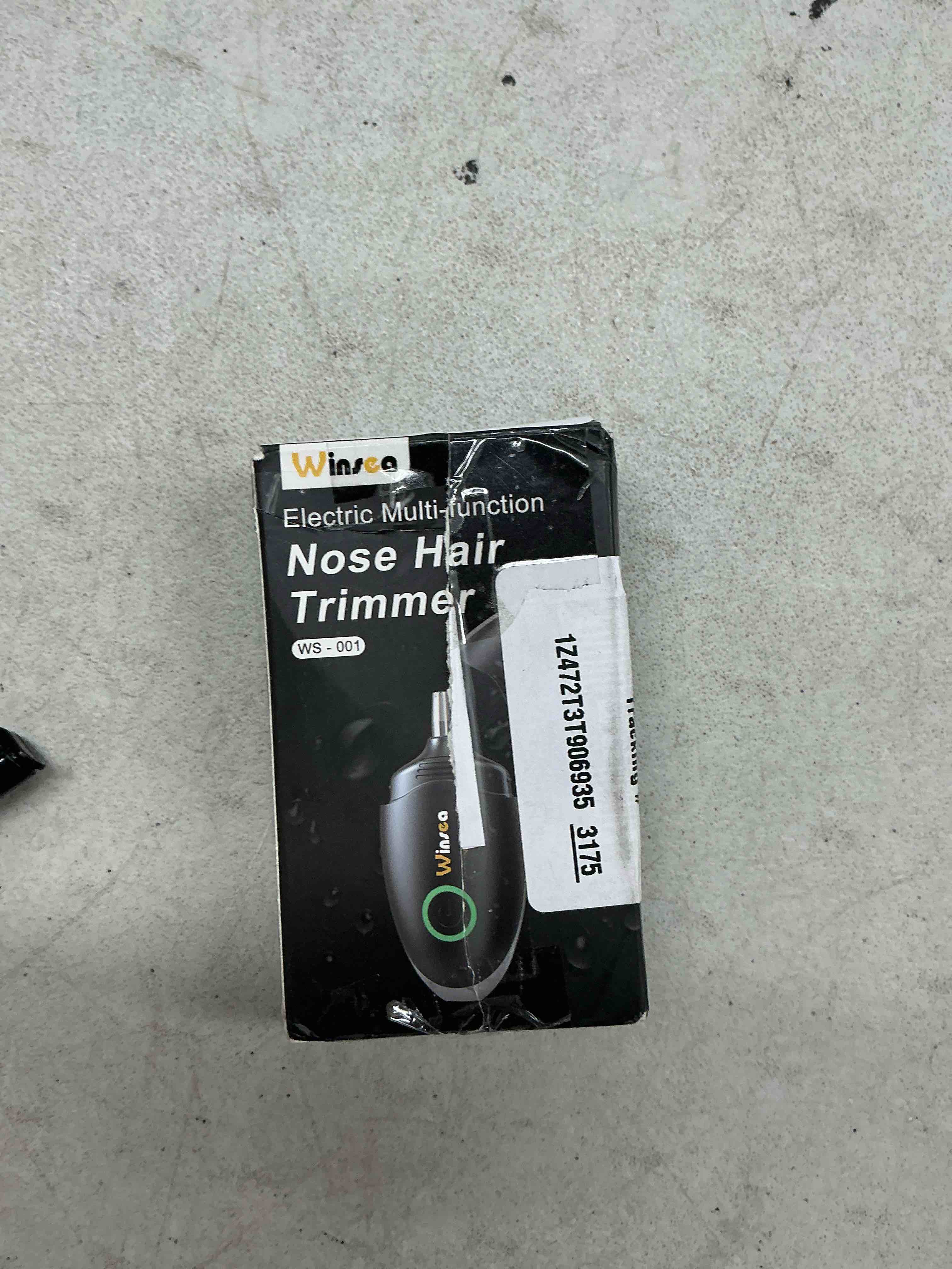 Condition photo showing Good Condition for winsea ear and nose hair trimmer for men and women – travel trimmer, high-precision nose shaver, usb rechargeable, waterproof, safe & quiet operation, portable ear hair remover design (black)