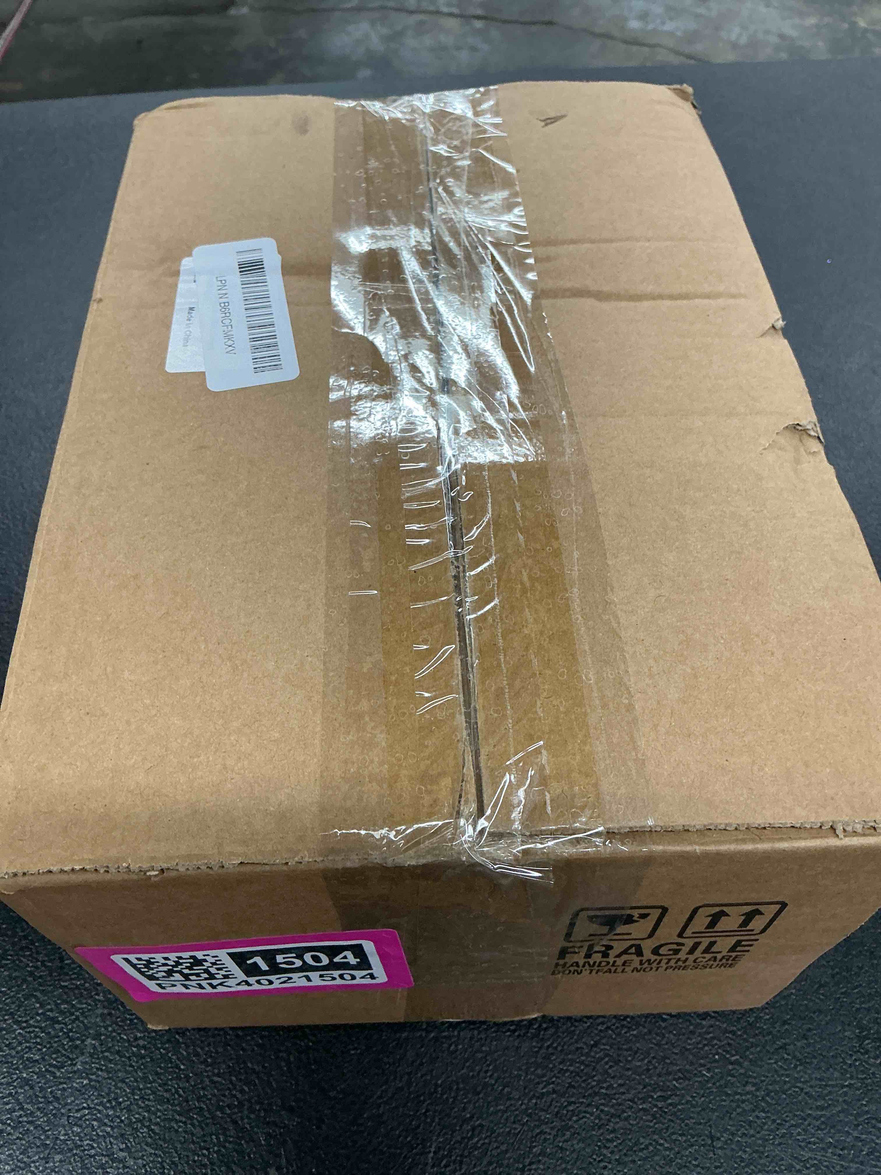 Condition photo showing New/Like New for 6 pack overnight oats containers with lids and spoons, 16 oz glass mason overnight oats jars, large capacity airtight jars for milk, cereal, fruit(beige?