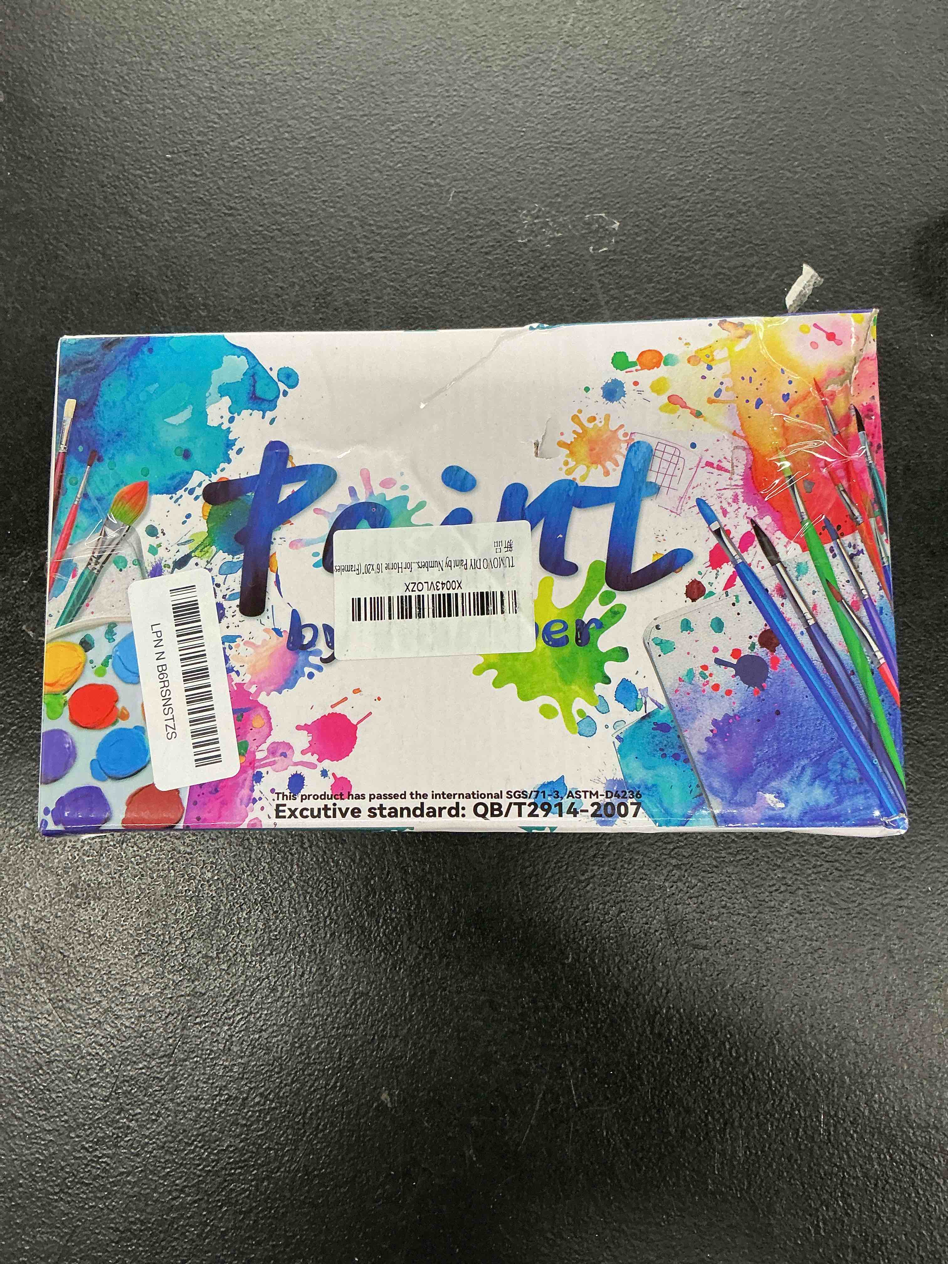 Condition photo showing Good Condition for tumovo diy paint by numbers for adults beginner jesus cross paint by number kits on canvas christian acrylic oil hand painting with brushes art crafts for home 16"x20"(frameless)