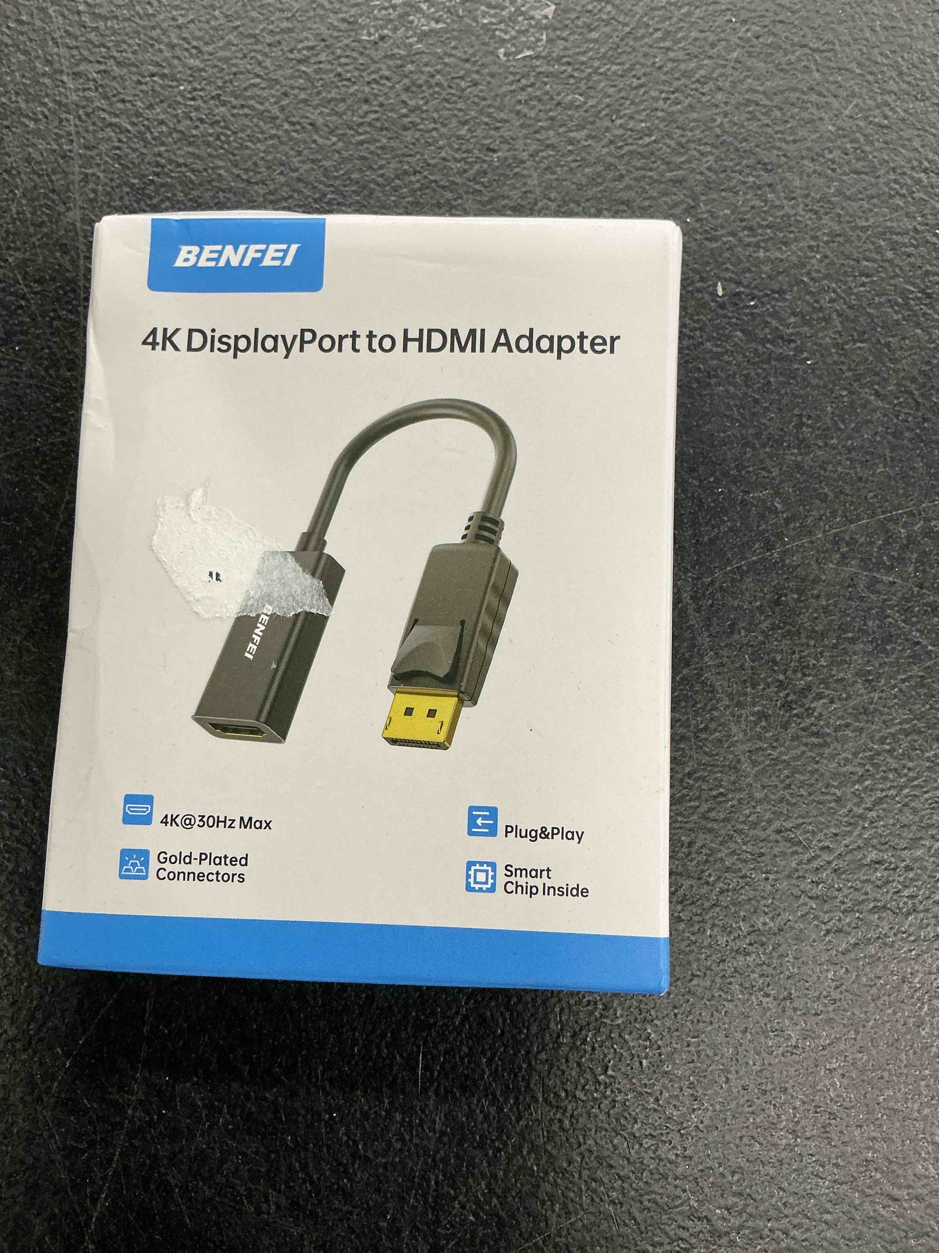 Condition photo showing Good Condition for benfei 4k displayport to hdmi adapter, uni-directional dp 1.2 computer to hdmi 1.4 screen gold-plated dp display port to hdmi adapter (male to female) compatible with lenovo dell hp and other passive 1 black