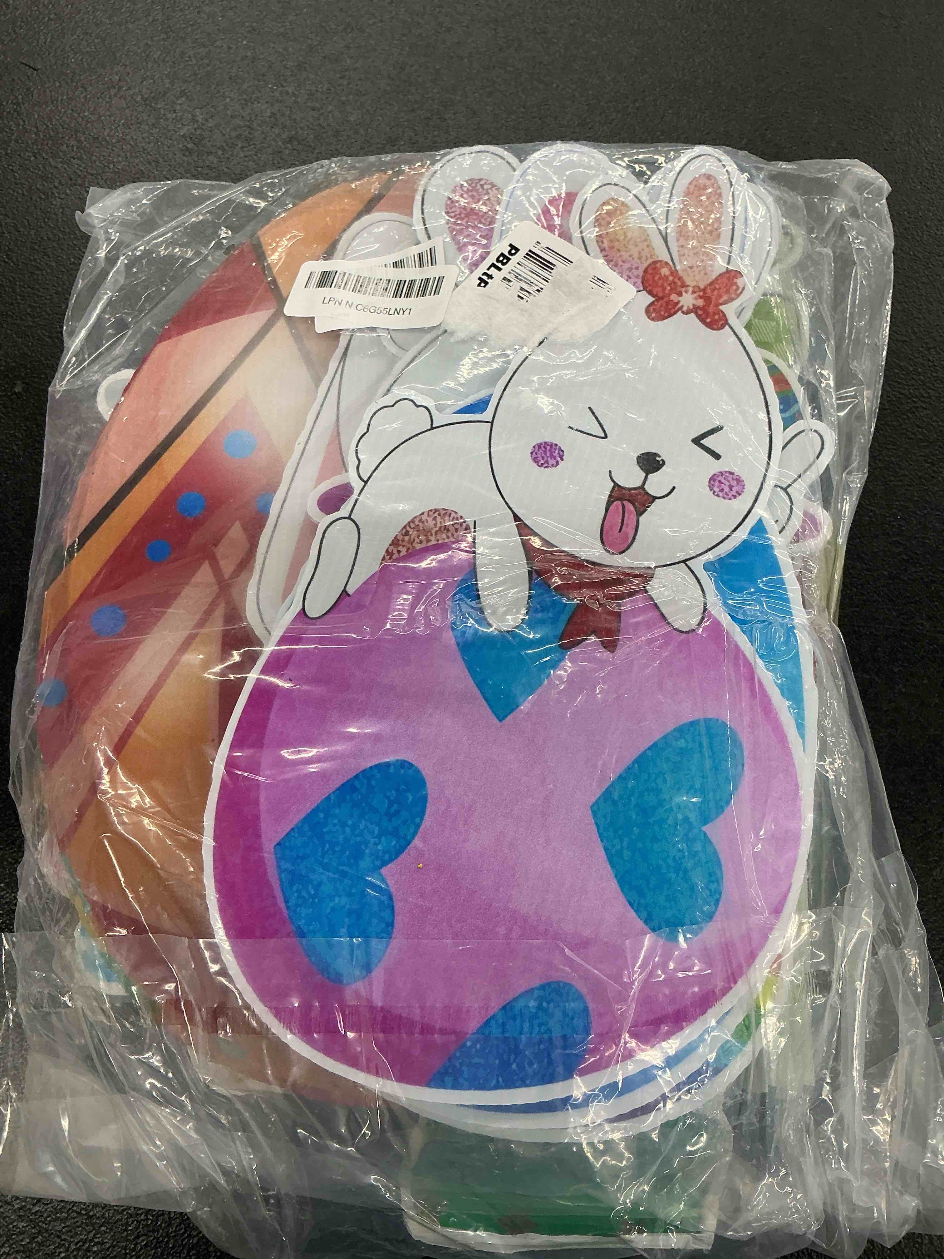 Condition photo showing Good Condition for 10 pieces easter yard signs decorations outdoor colorful cute bunny egg yard signs with stakes waterproof colorful easter rabbit garden lawn decor for spring home party supplies
