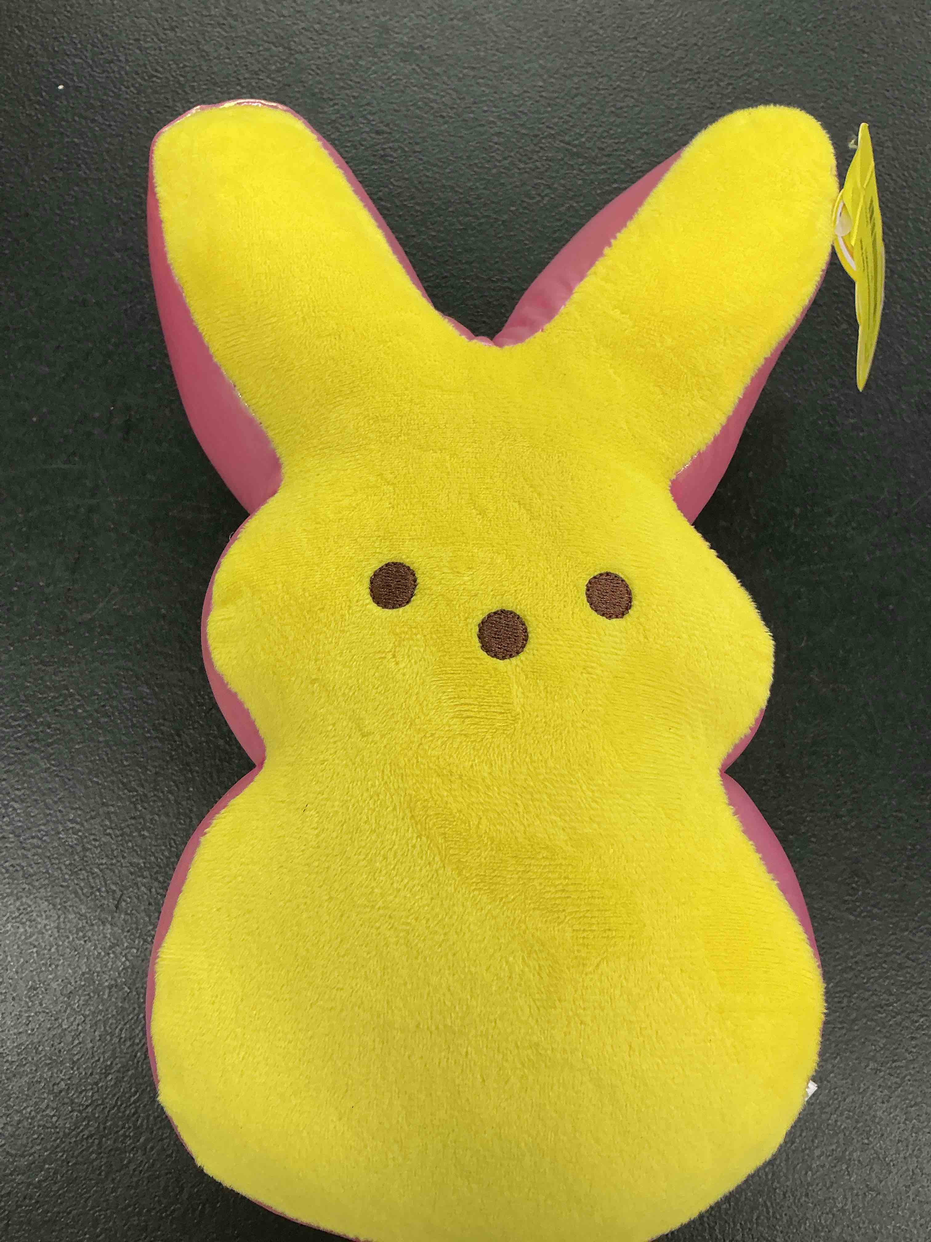 Condition photo showing Good Condition for peeps plush bunny ages 3+ stuffed animal & plush toy, yellow and pink, 12