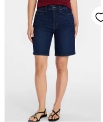 time and tru women's high rise denim bermuda shorts, 9" inseam, sizes 0-20