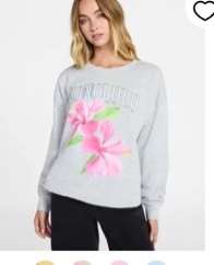 No Boundaries Graphic Crewneck Sweatshirt, Women's and Women's Plus Sizes XXS-4X
