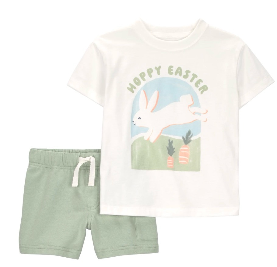 Carter's Child of Mine Baby and Toddler Easter Outfit Set, 2-Piece, Sizes 0/3 Months