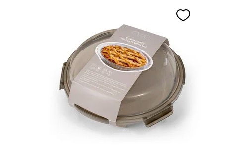 Cook with Color Glass Pie Dish with Lid, 9-inch, BPA-Free Borosilicate, Microwave & Dishwasher Safe