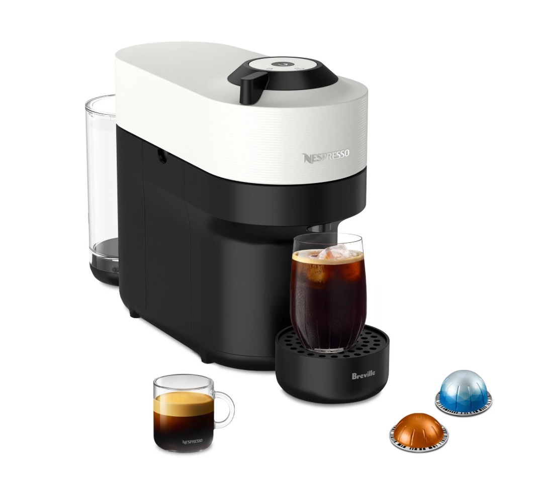 Nespresso Vertuo Pop Coffee and Espresso Maker by Breville, Coconut White