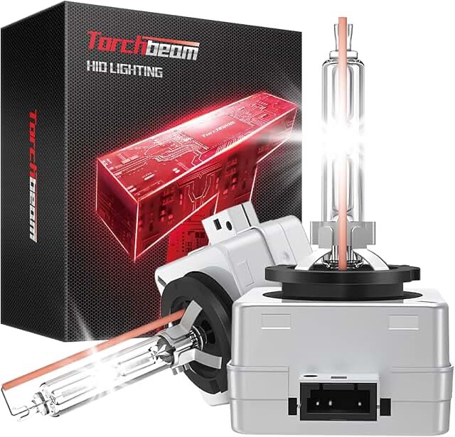 torchbeam d3s hid bulbs, 6000k cool white, 35w 66340 42403 42302 (42403c1) replace hid xenon bulbs,