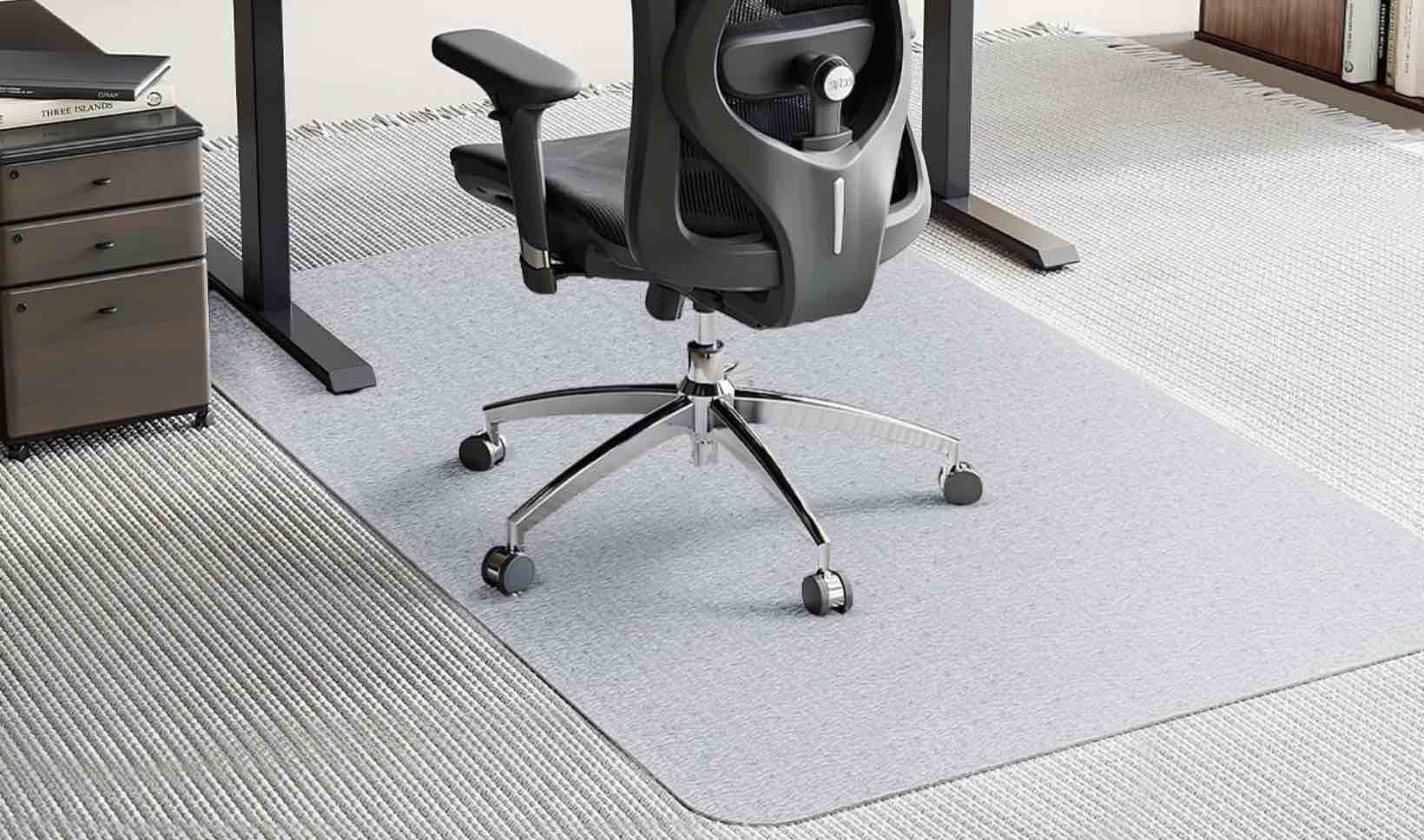 gped office chair mat for carpet, 36" x 48" rectangle carpet protector mat, sturdy carpet chair mat with studs for office, home and gaming floor