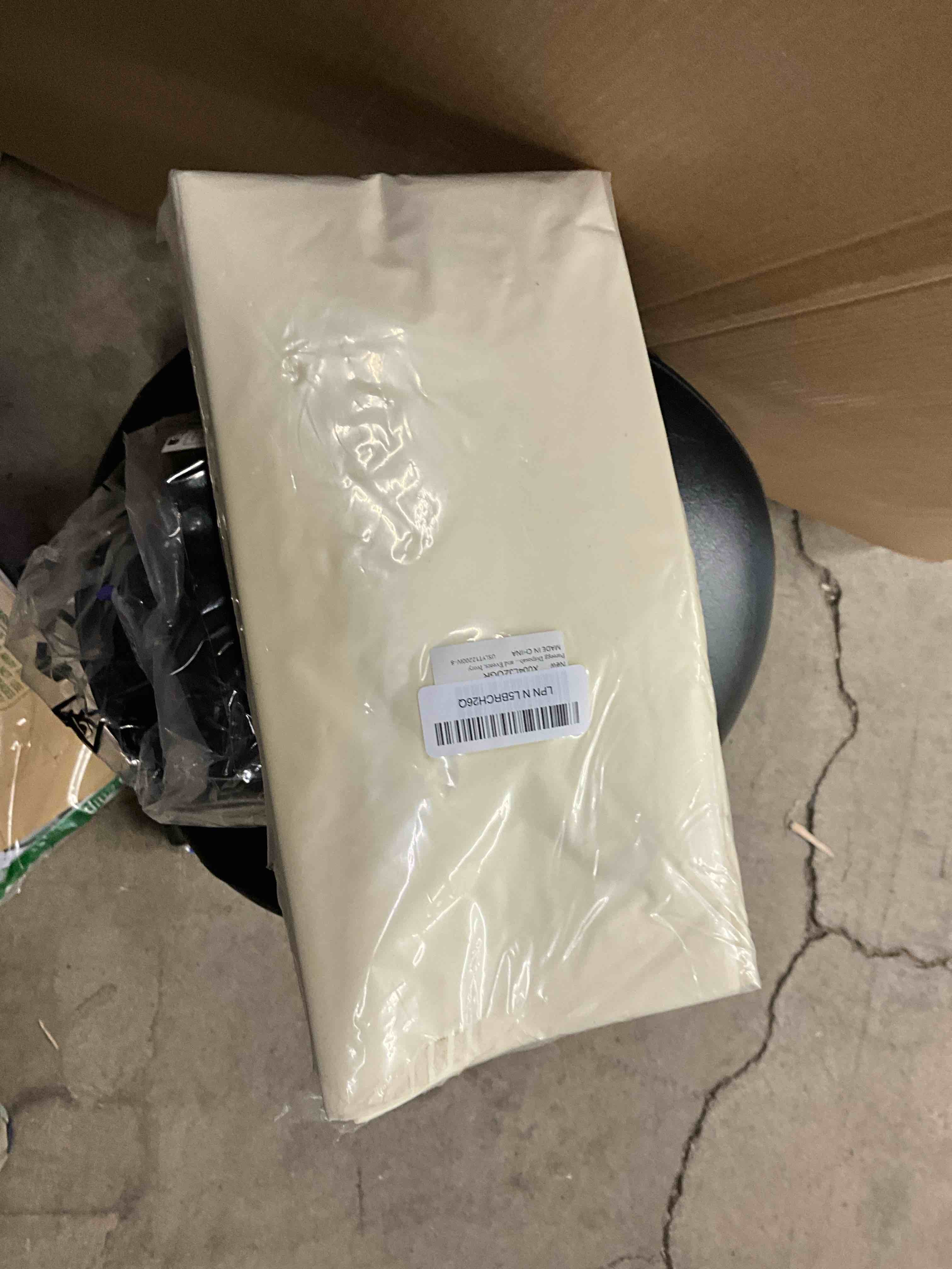 Condition photo showing Good Condition for Pureegg Plastic Table Cloth Disposable 8 Pack, 54 x 108 Inch Table Cloths, Party, Wedding, Thanksgiving Decorations, Fall Tablecloths, Rectangle, Beige Plastic Cover, Leakproof & Sturdy, Cream, Ivory Ivory 54" X 108" Rectangle