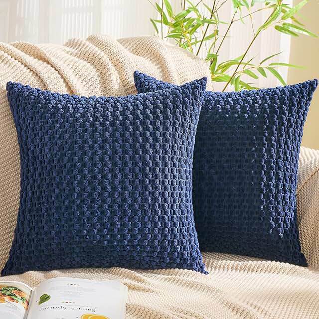 gawamay decorative throw pillow covers 26x26 inch set of 2 for living room couch bed sofa, farmhouse