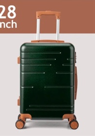 Condition photo showing As Is for zimtown luggage suitcase abs hardside with spinner wheels and tsa lock, deep green 28”