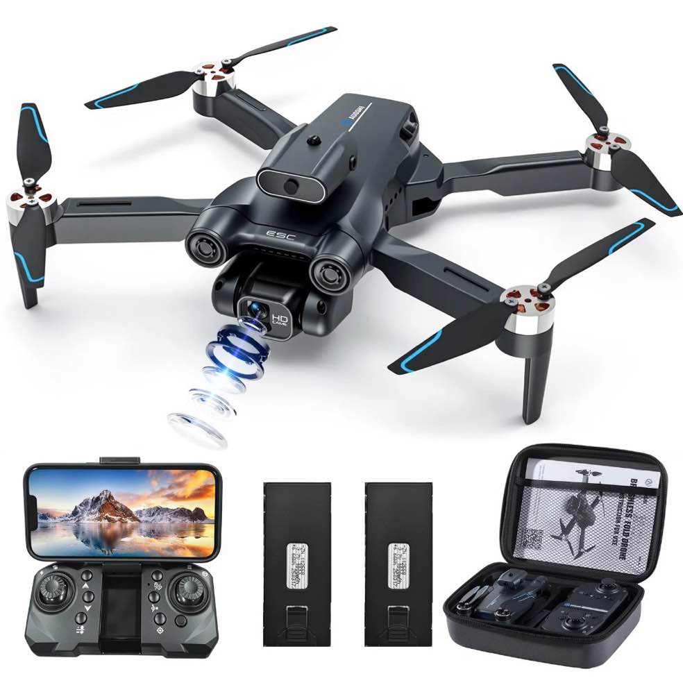 Condition photo showing Good Condition for AUOSHI 4K FPV Drone with Dual Camera & Brushless Motor, 2 Batteries, Optical Flow, Gesture & Trajectory Control, RC Quadcopter with Carrying Case, Easy to Fly, Great Gift for Beginners,Teens & Adults