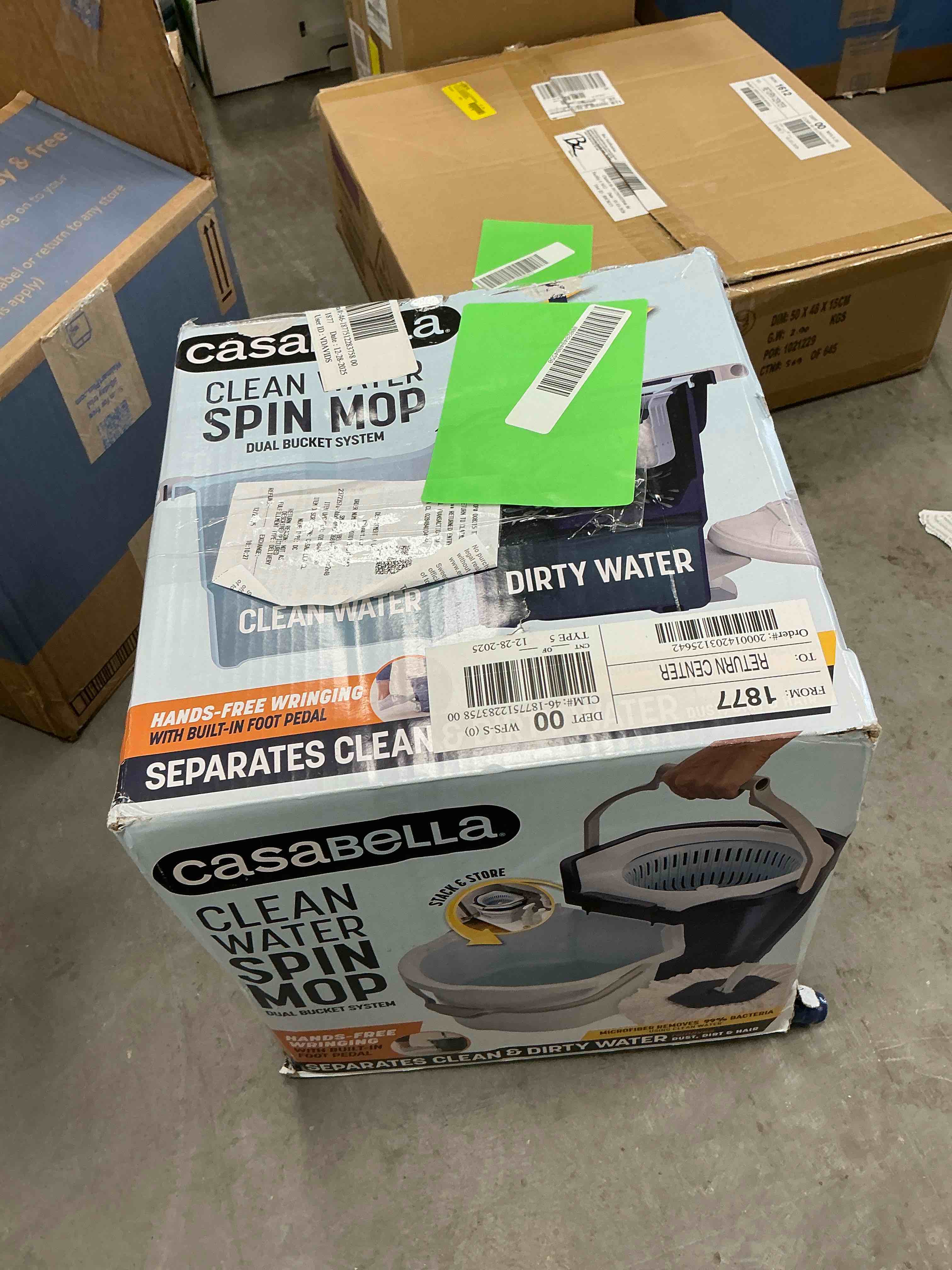 Condition photo showing Good Condition for Casabella Clean Water Microfiber Spin Mop  System  Blue/White