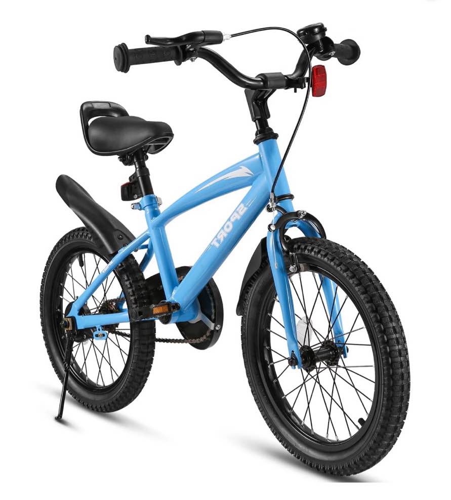 Naipo 16  Kids Girls and Boys Blue Bike for Age 4-8 Years Old