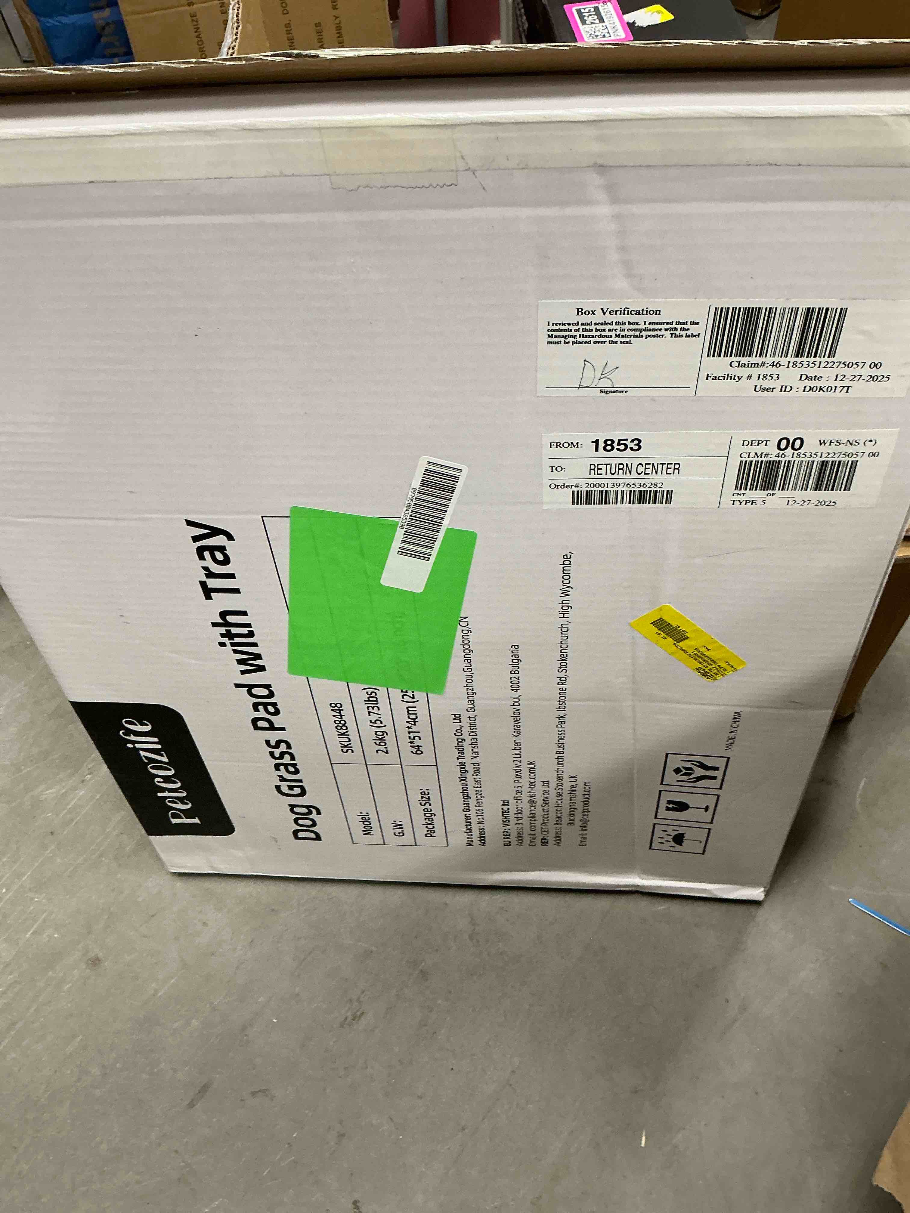 DOMIPET Dog Grass Pad with Tray, 23"x18", 2 Reusable Artificial Turf for Dogs Potty, Quickly Absorbency Portable Dog Litter Box Bathroom Turf for Pet Training, Waterproof Non-Slip Washable Puppy Pee