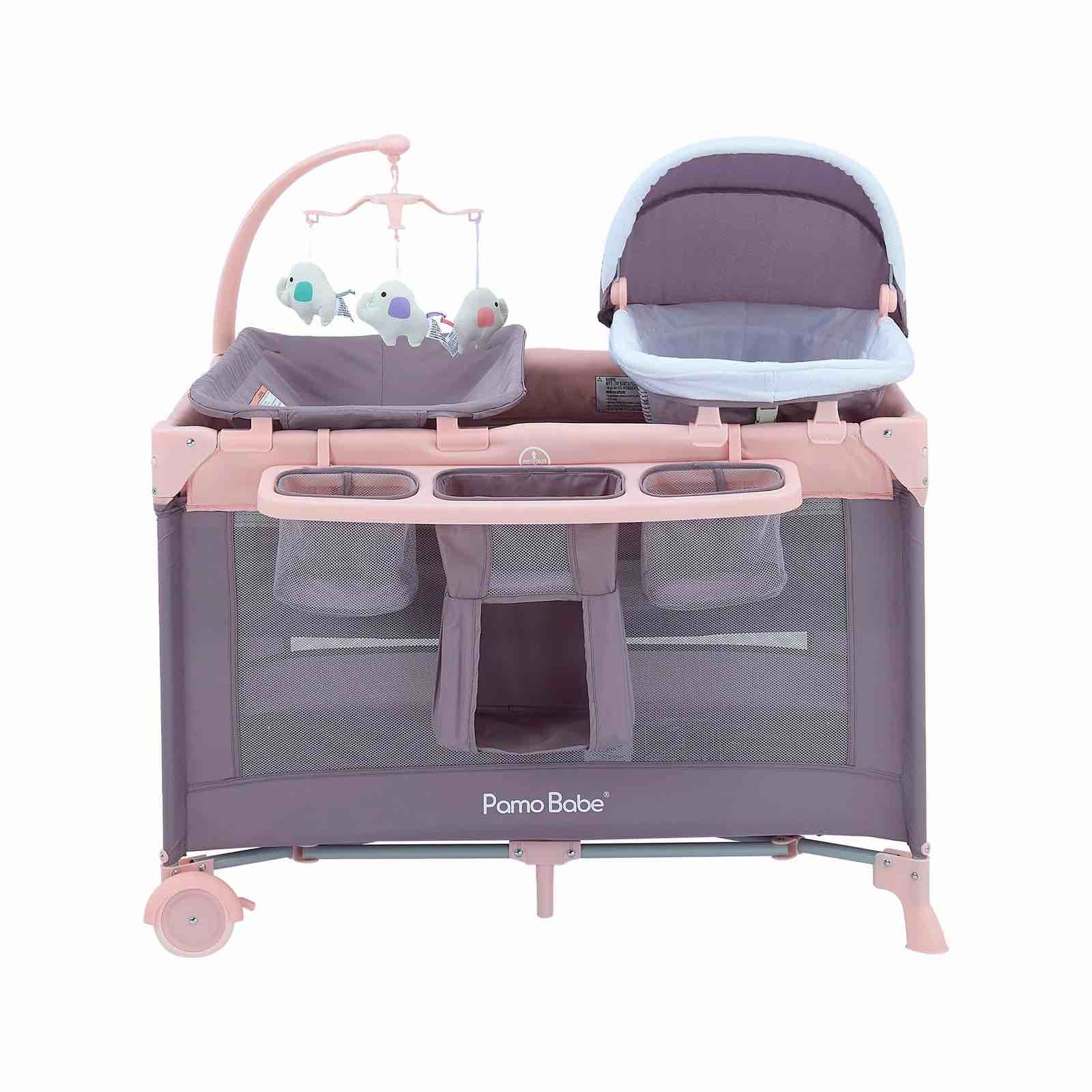 Condition photo showing Good Condition for Pamo Babe Playard with Bassinet & Changing Table, Pink