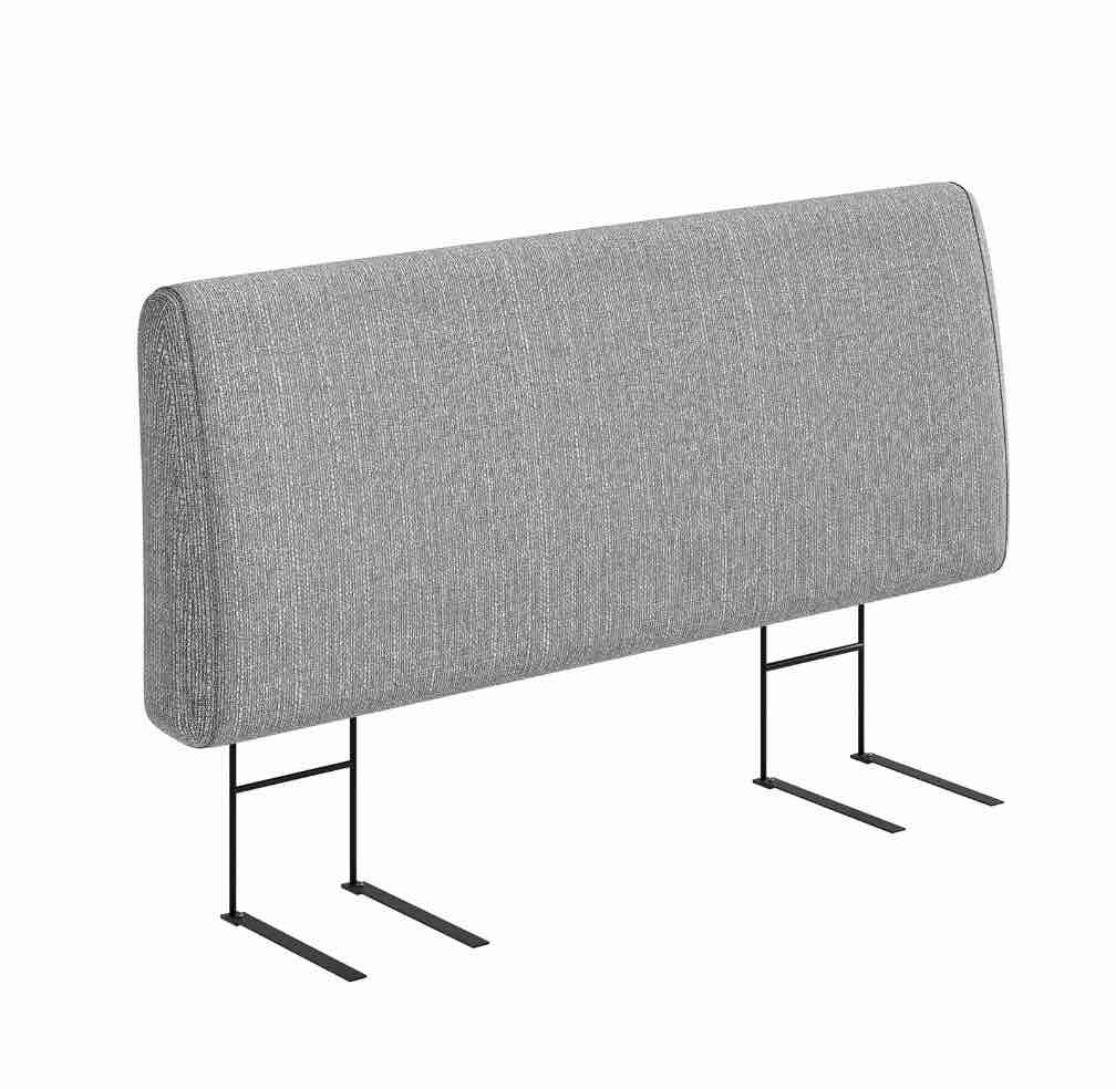 Pinmoco Upholstered Foam Headboard for Queen Bed, Height Adjustable and Ergonomic Head Board, Fabric Gray